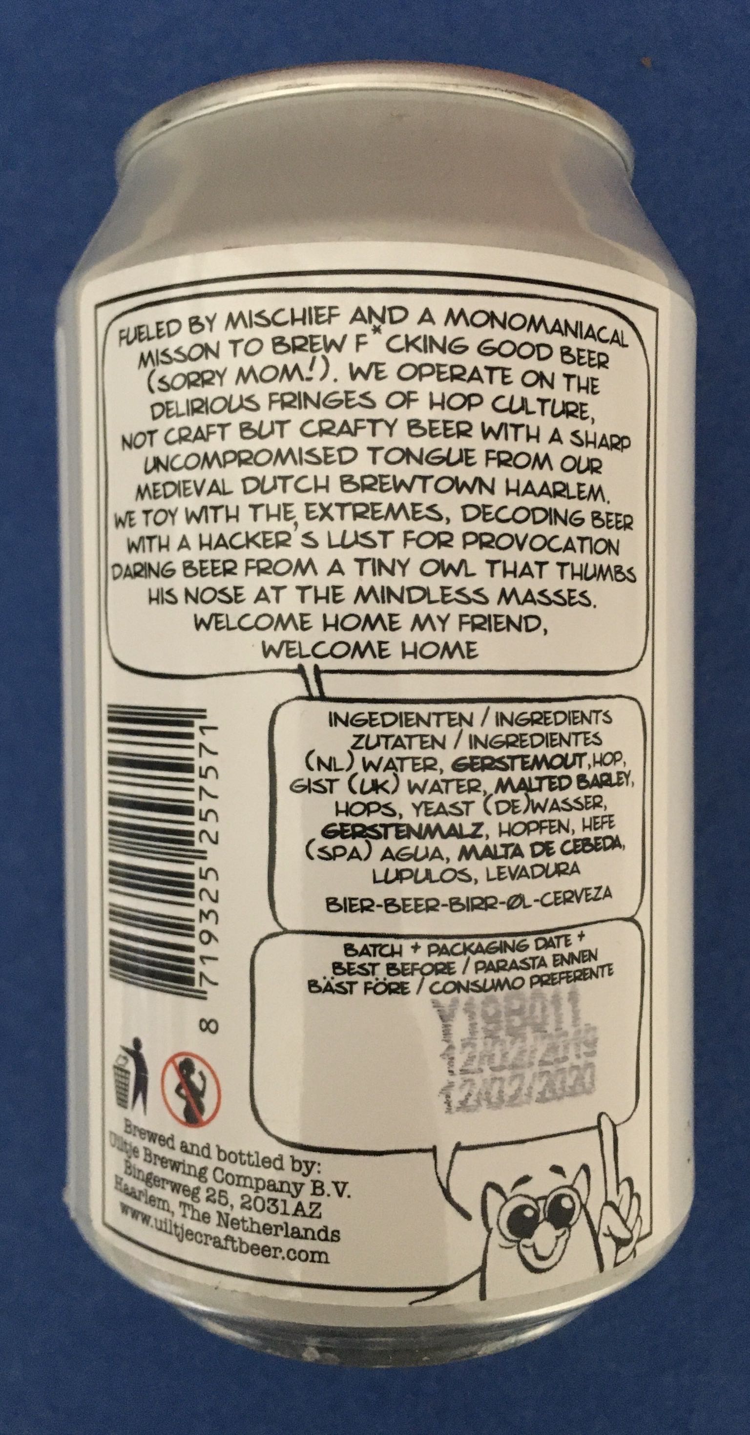 Dikke Lul 3 Bier - Uiltje Brewing Company (330 mL) alcohol collectible [Barcode 8719325257571] - Main Image 2
