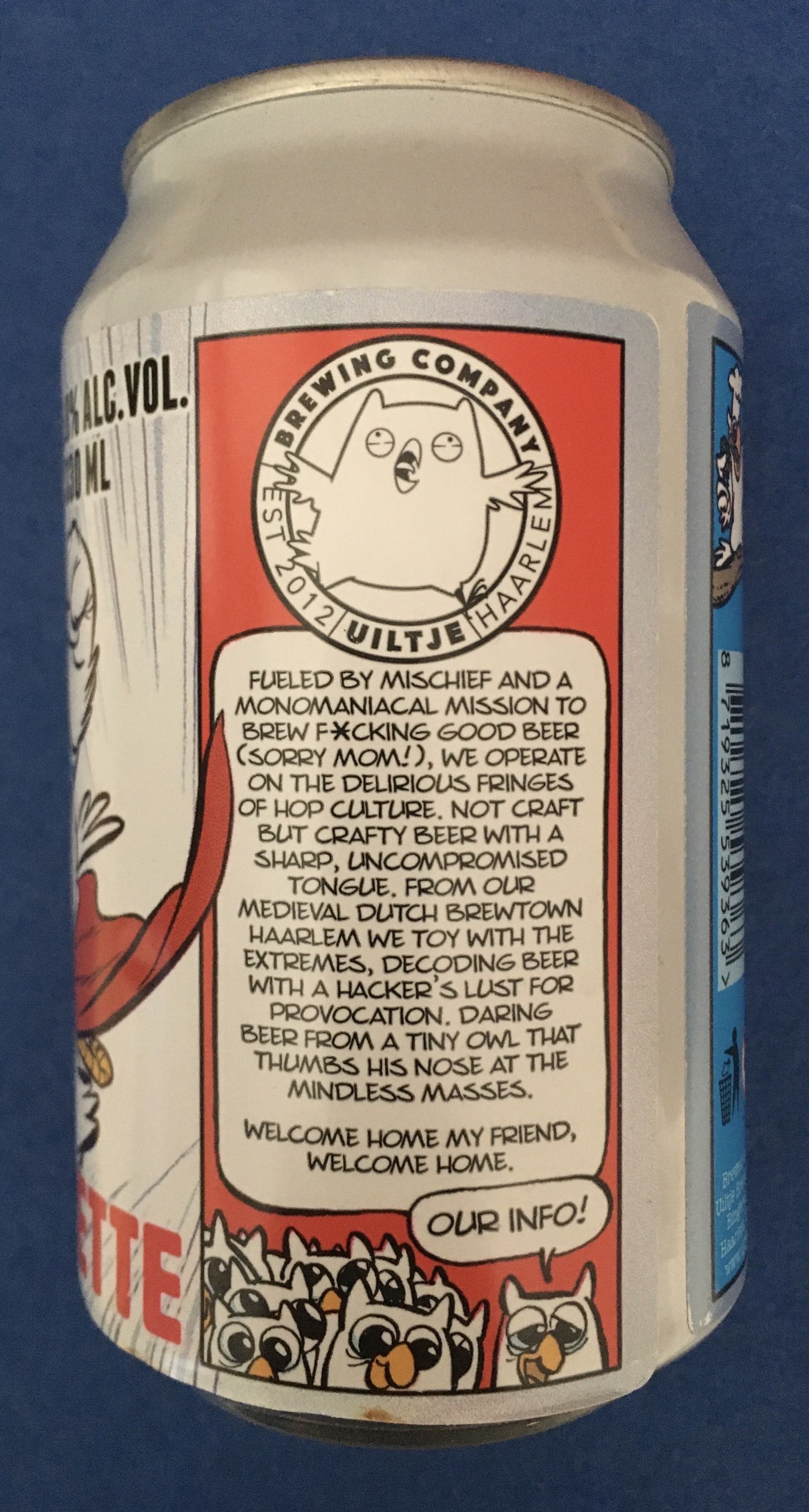 Monsieur Chouette - Uiltje Brewing Company (330 mL) alcohol collectible [Barcode 8719325539363] - Main Image 3