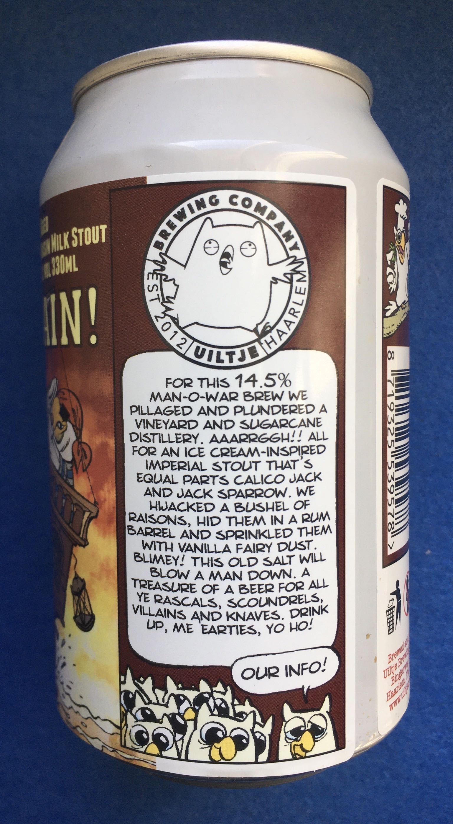 Aye Aye Captain! - Uiltje Brewing Company (330 mL) alcohol collectible [Barcode 8719325539578] - Main Image 3