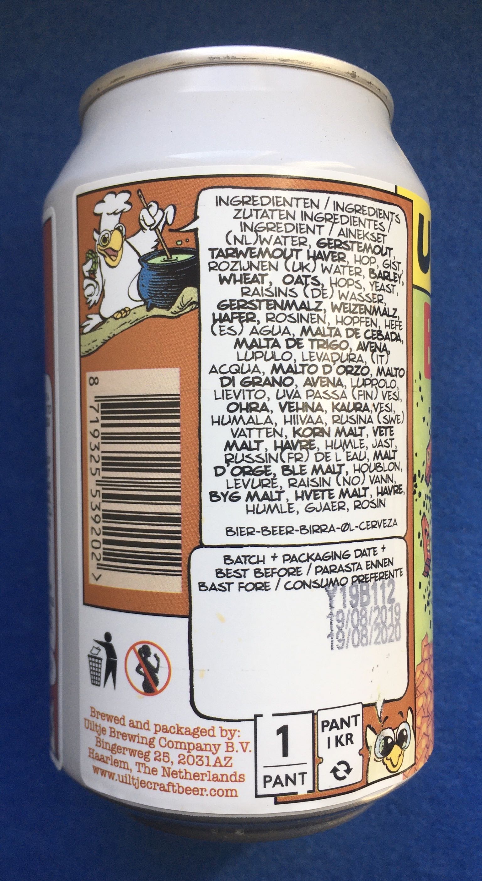 Blazin’ Raisin - Uiltje Brewing Company (330 mL) alcohol collectible [Barcode 8719325539202] - Main Image 4