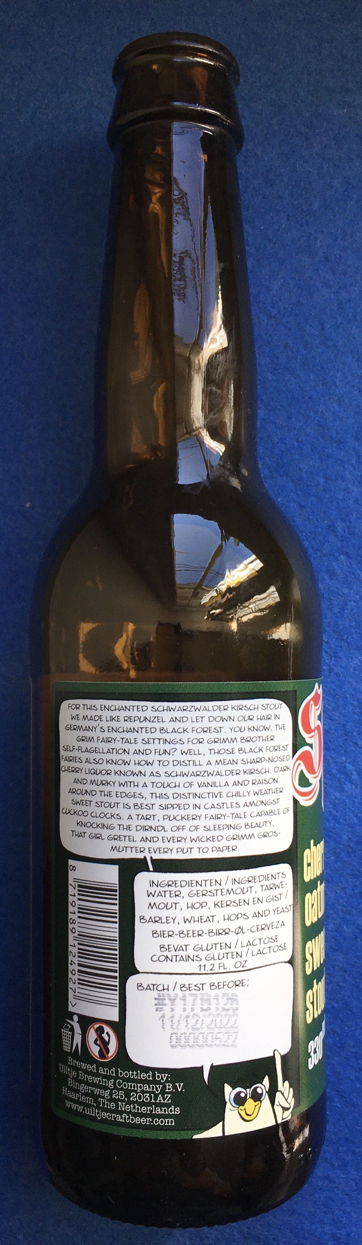 Schwarzwalder-kirsch - Uiltje Brewing Company (330 mL) alcohol collectible [Barcode 8719189124927] - Main Image 4