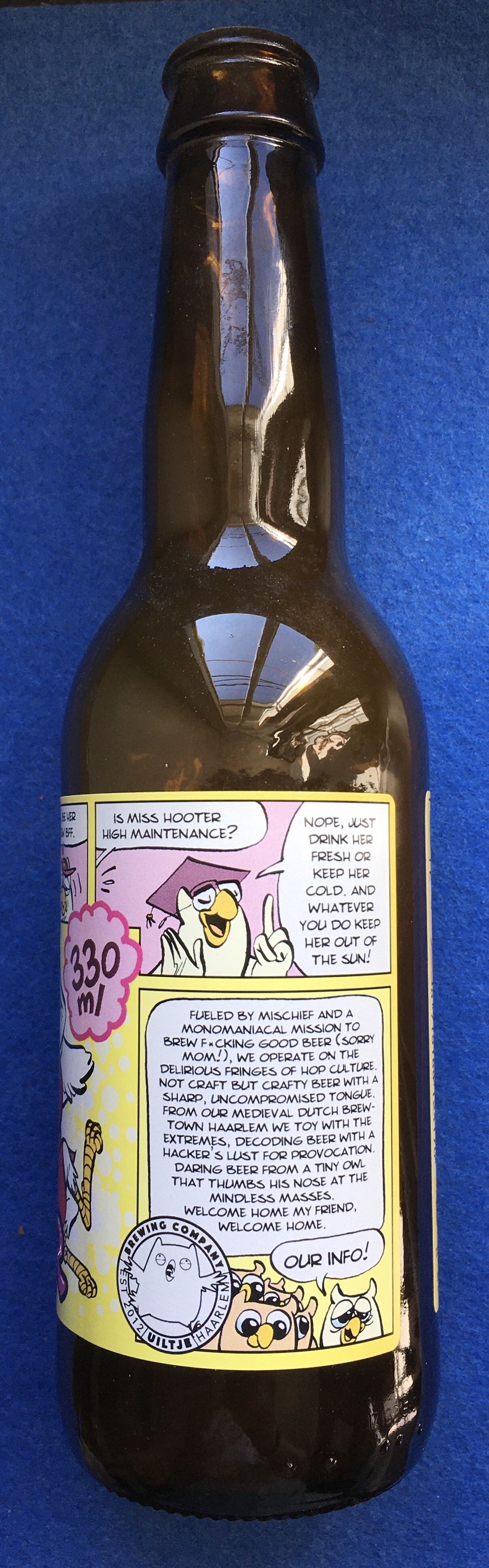 Miss Hooter - Uiltje Brewing Company (330 mL) alcohol collectible [Barcode 8719189124170] - Main Image 3