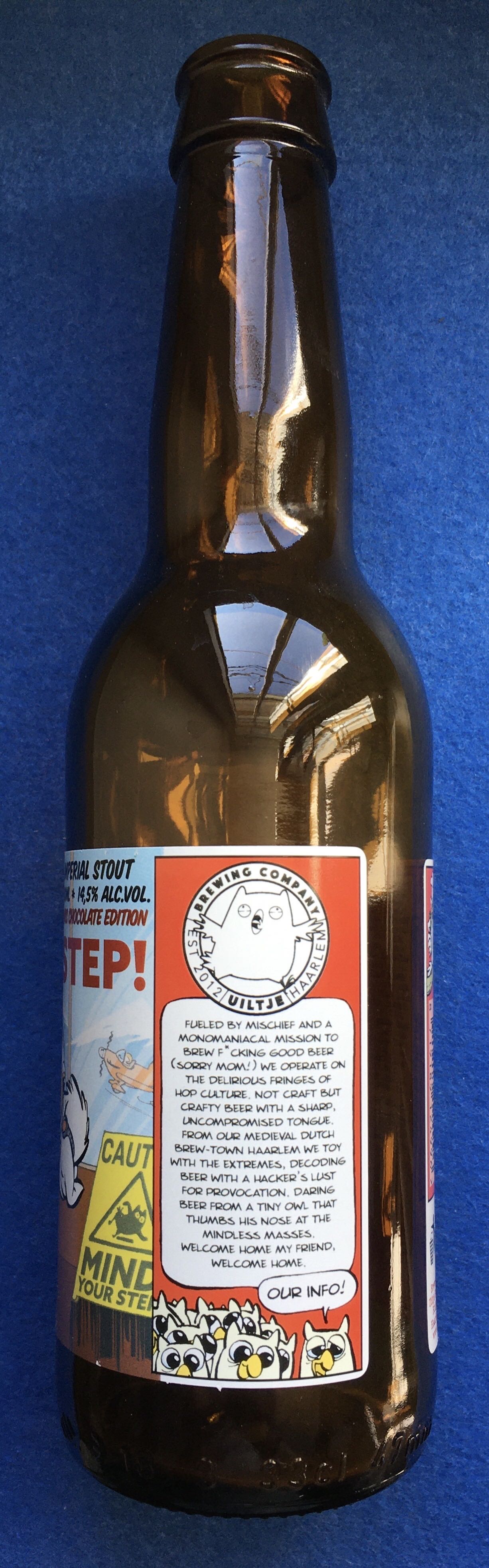 Mind Your Step! Swiss Chocolate Edition - Uiltje Brewing Company (330 mL) alcohol collectible [Barcode 8719189124996] - Main Image 3