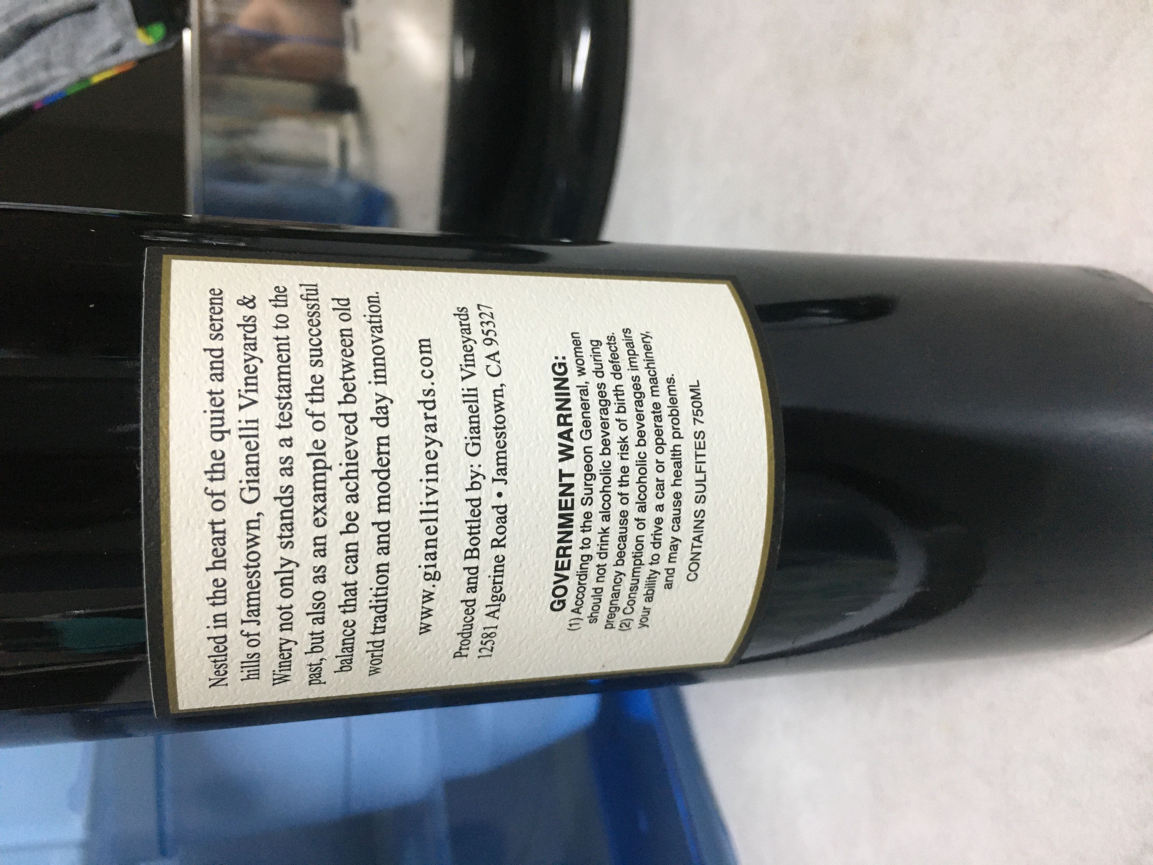 Barbera - Ganelli Vineyards (750 mL) alcohol collectible - Main Image 2