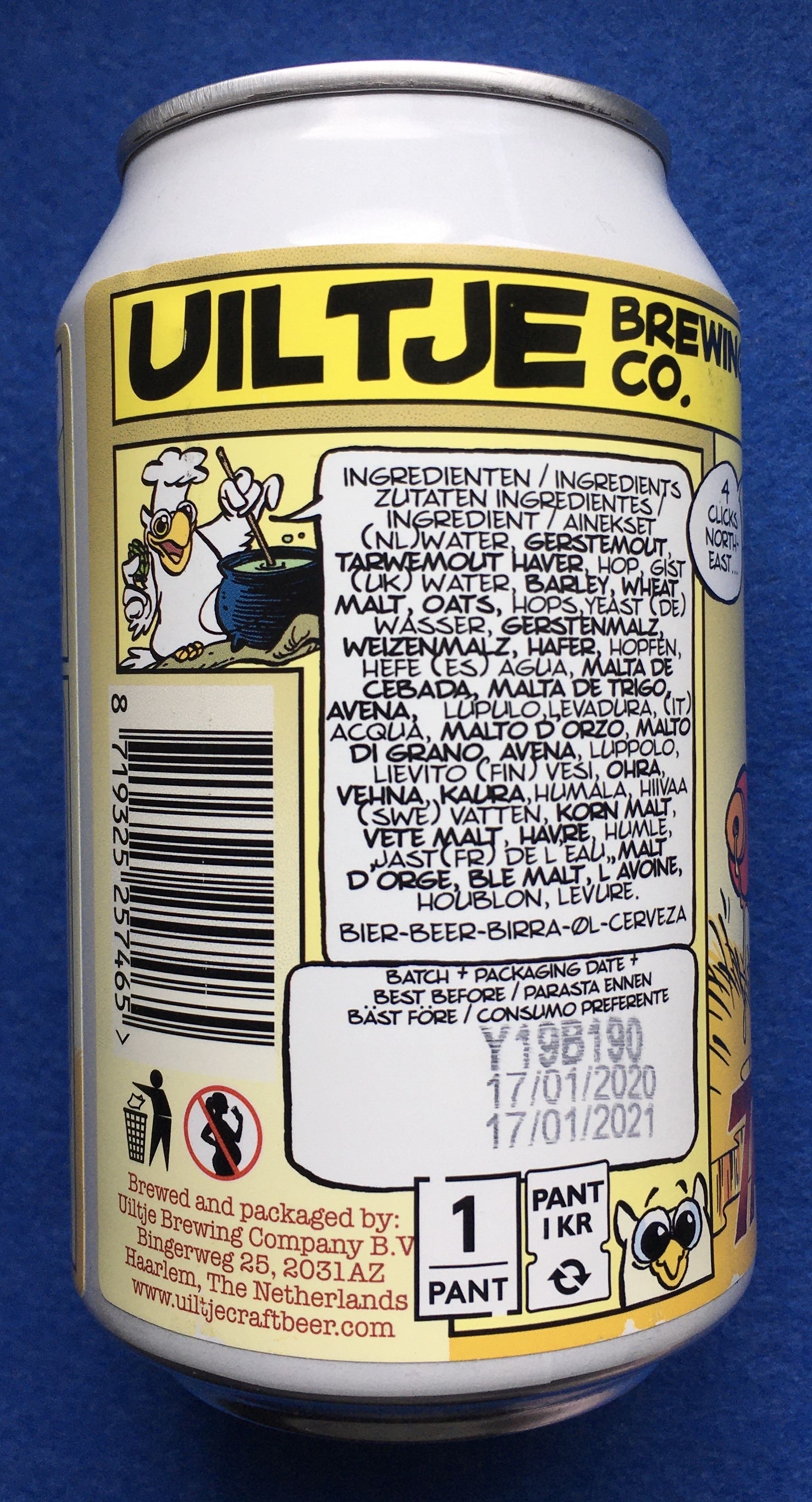 Trackdown - Uiltje Brewing Company (330 mL) alcohol collectible [Barcode 8719325257465] - Main Image 4