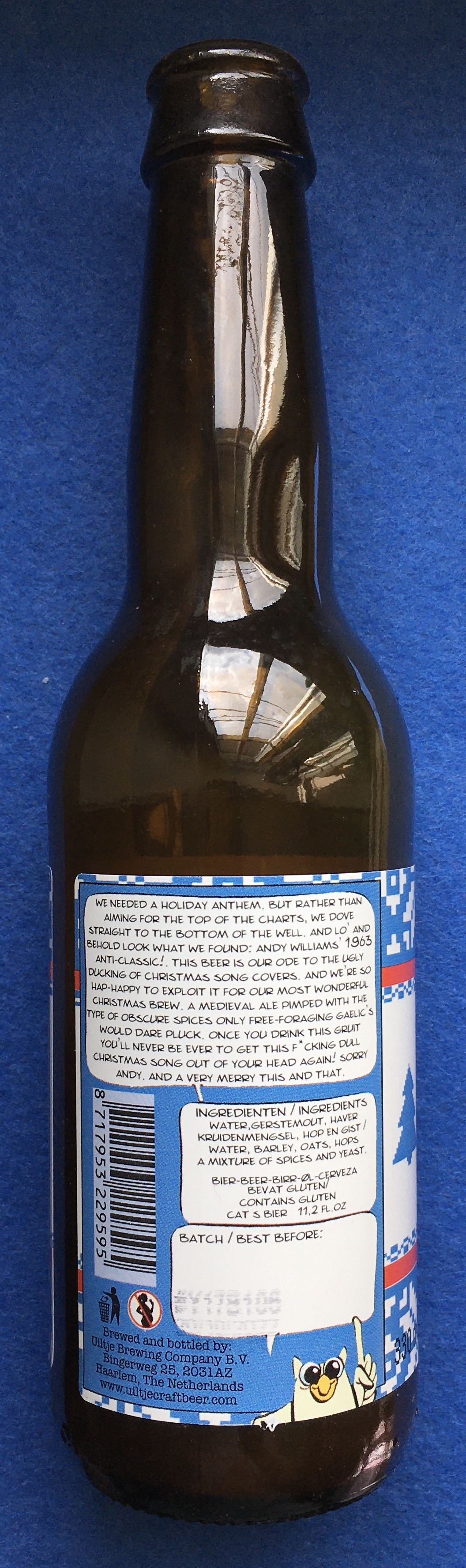 Most Wonderful Time For A Beer - Uiltje Brewing Company (330 mL) alcohol collectible [Barcode 8717953229595] - Main Image 4