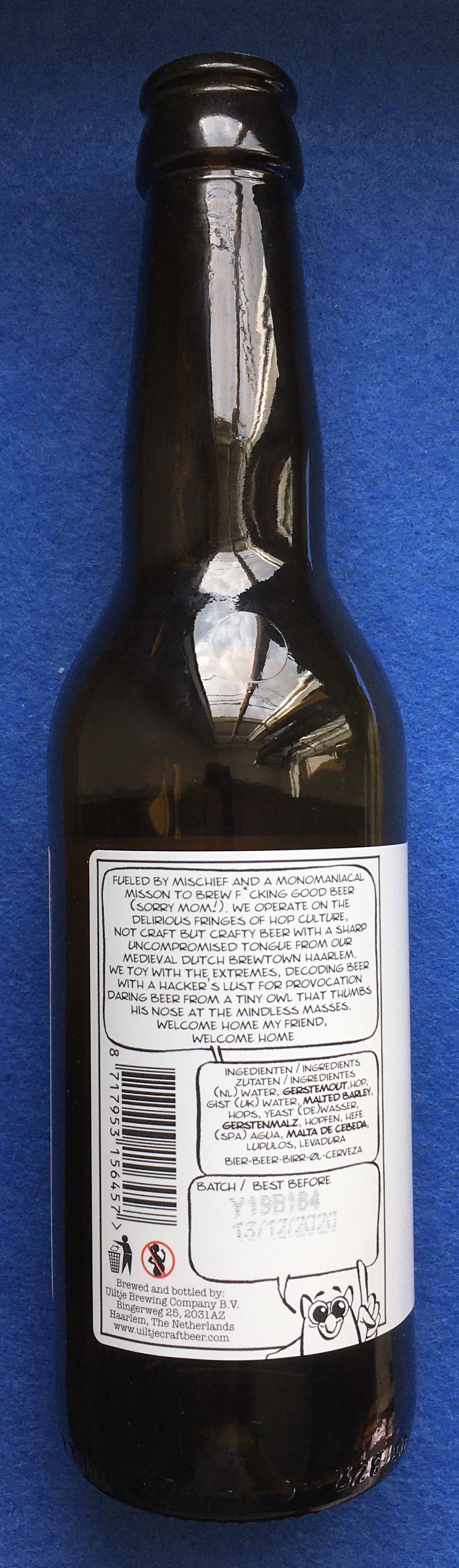 Dikke Lul 3 Bier - Uiltje Brewing Company (330 mL) alcohol collectible [Barcode 8717953156457] - Main Image 2