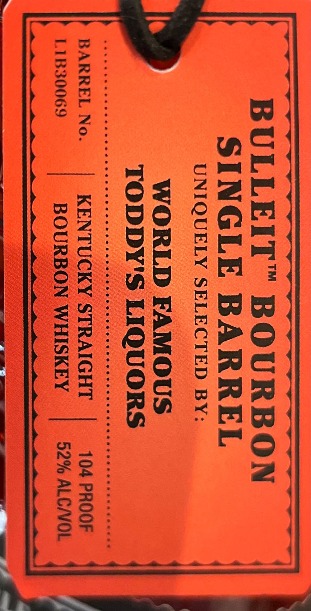 Bulleit Bourbon Single Barrel - The Bulleit Distilling Co. (750 mL) alcohol collectible [Barcode 082000791249] - Main Image 4