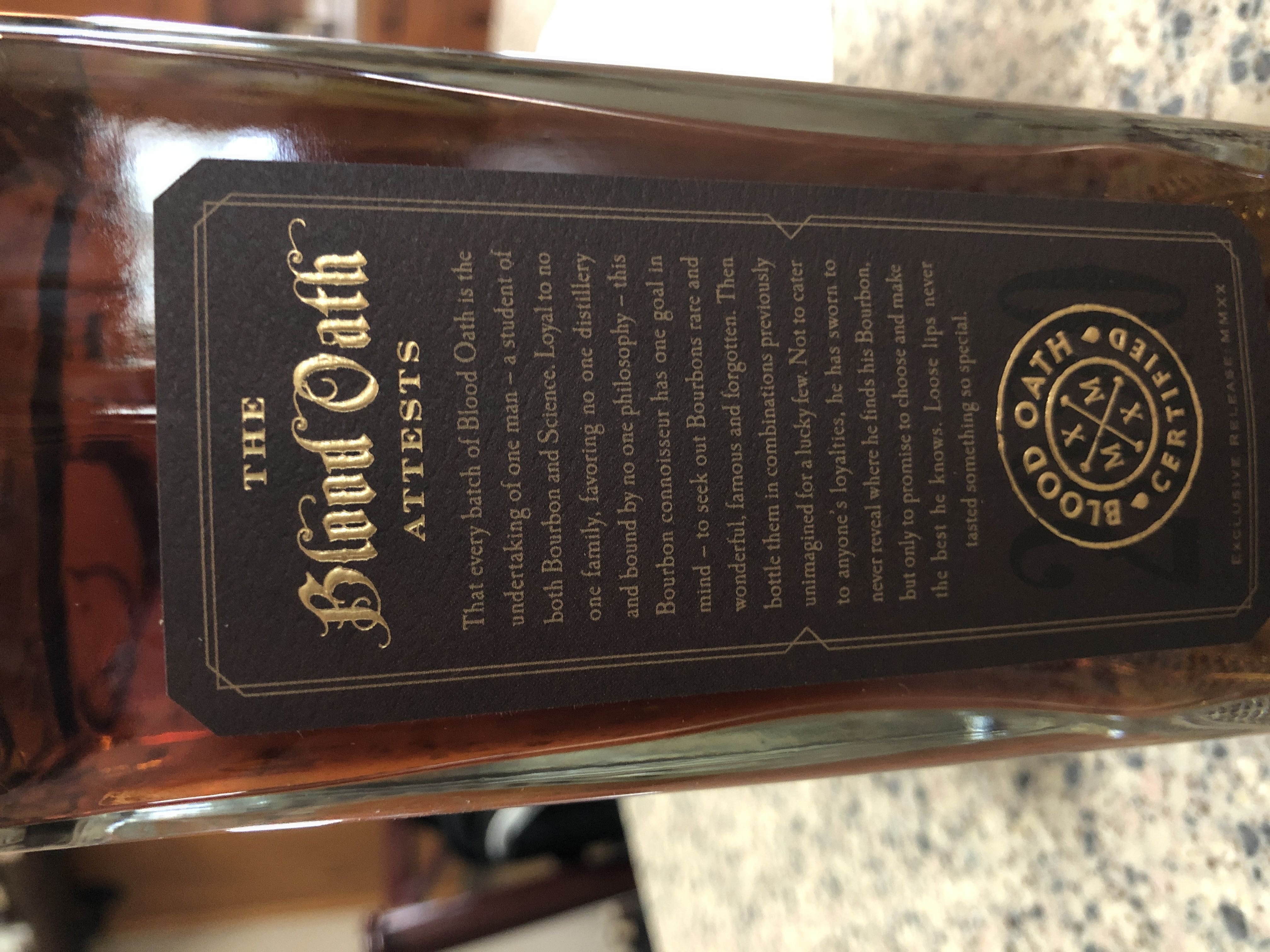 Blood Oath “Pact 6” 2020 - Lux Row (750 mL) alcohol collectible [Barcode 088352134833] - Main Image 3