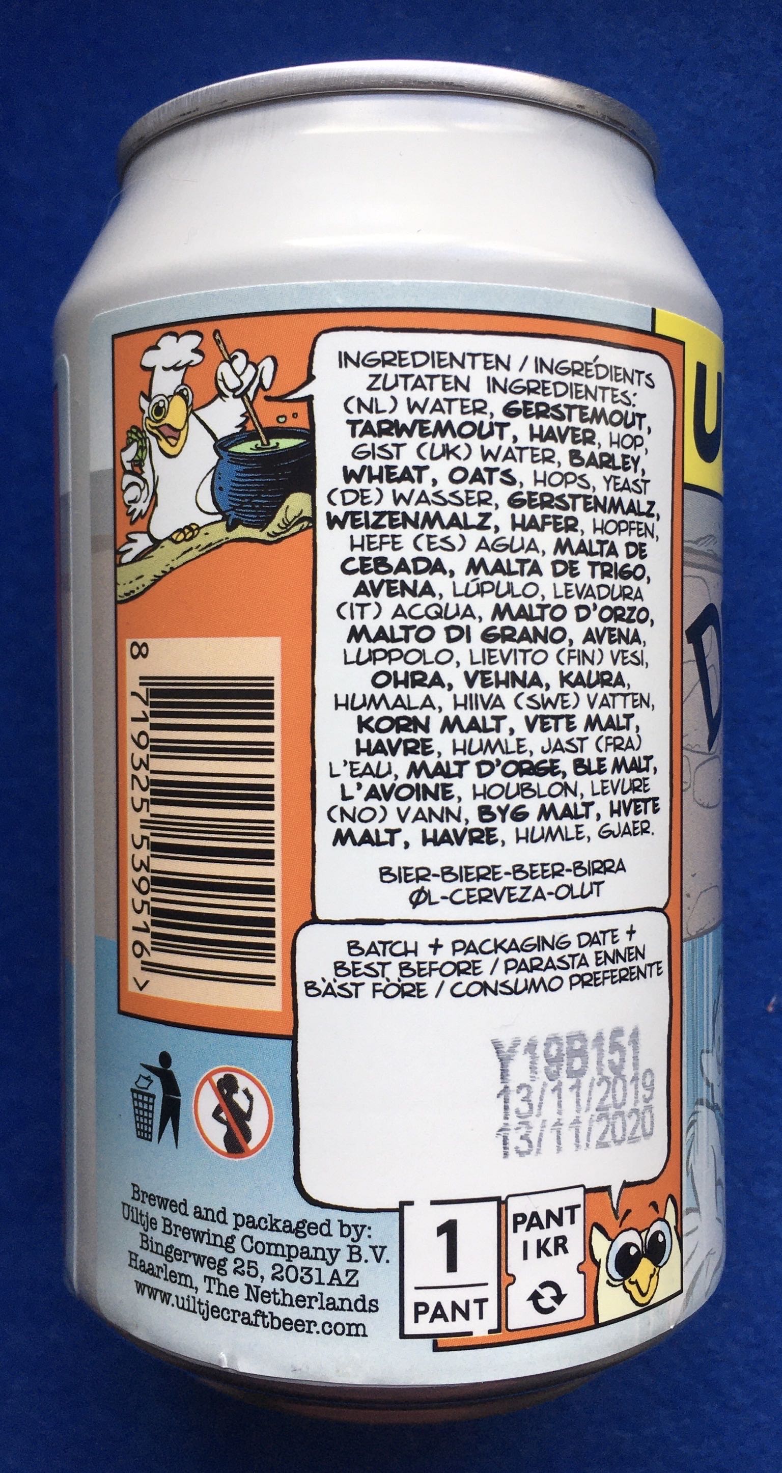 De Ysbreeker - Uiltje Brewing Company (330 mL) alcohol collectible [Barcode 8719325539516] - Main Image 4