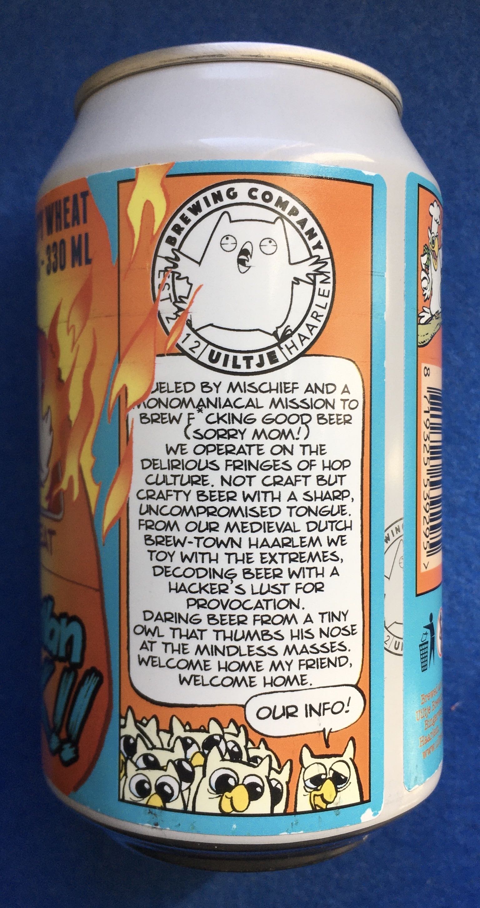 F*CK The Caravan Staat In De FIK!! - Uiltje Brewing Company (330 mL) alcohol collectible [Barcode 8719325539295] - Main Image 3