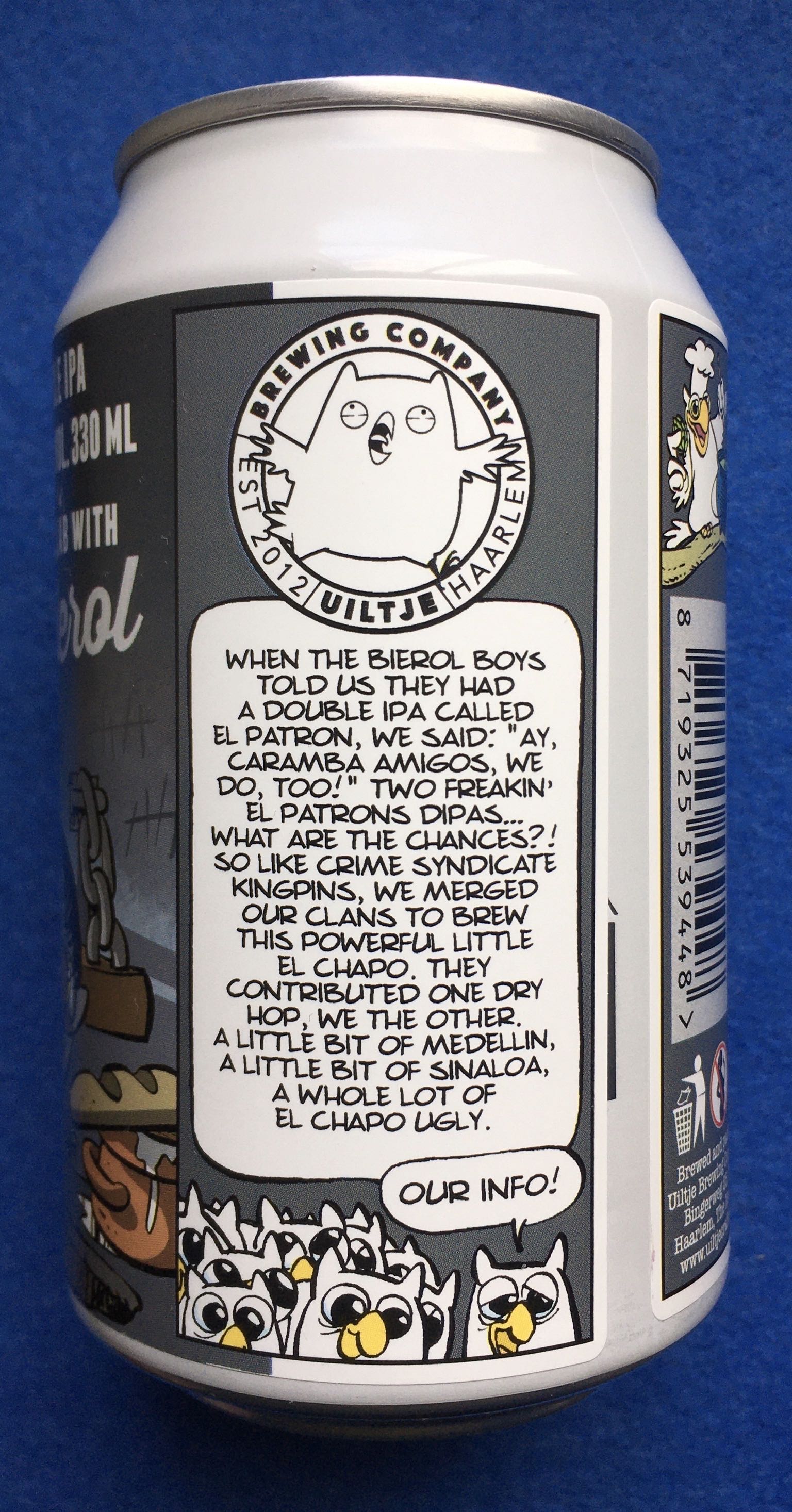 El Chapo - Uiltje Brewing Company (330 mL) alcohol collectible [Barcode 8719325539448] - Main Image 3