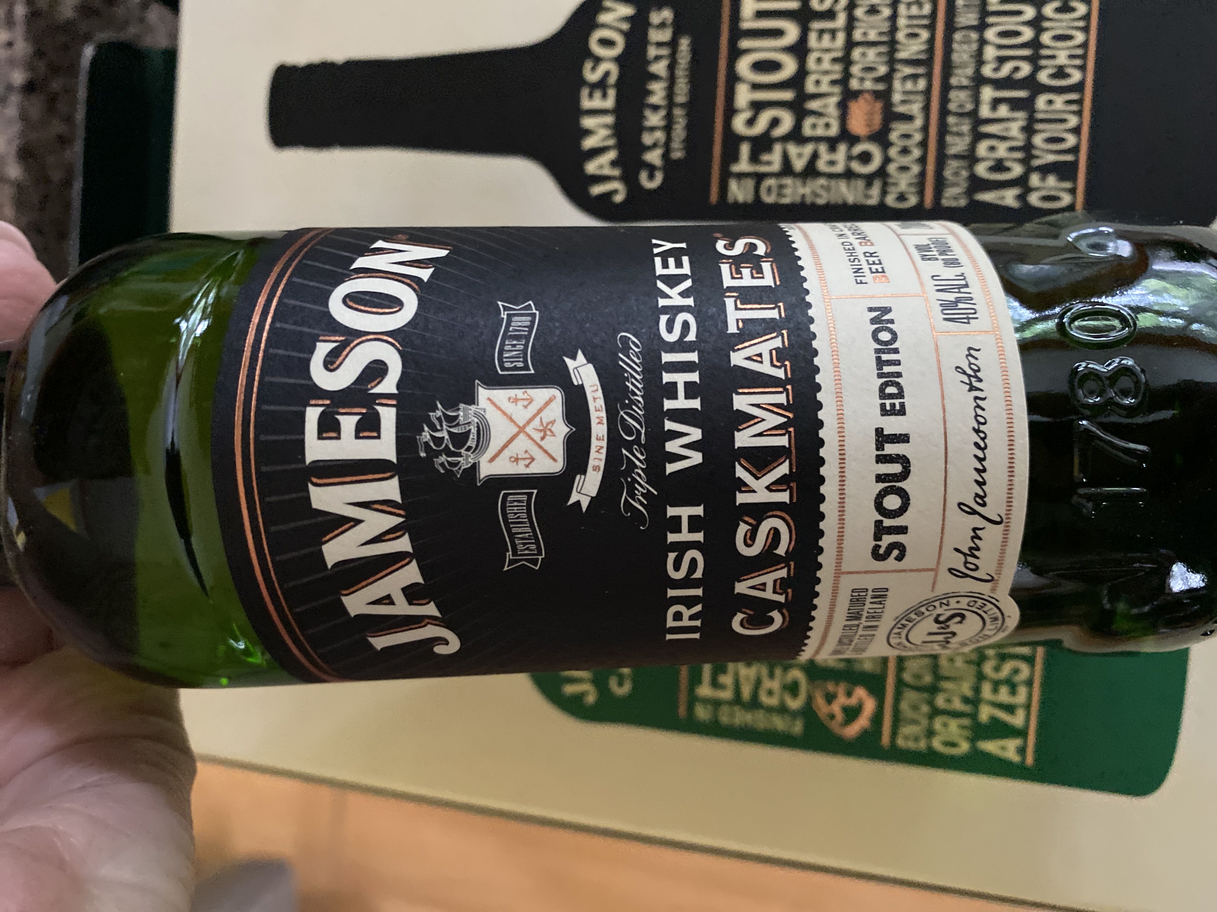 Jameson Irish whiskey  (200 mL) alcohol collectible [Barcode 080432110119] - Main Image 2