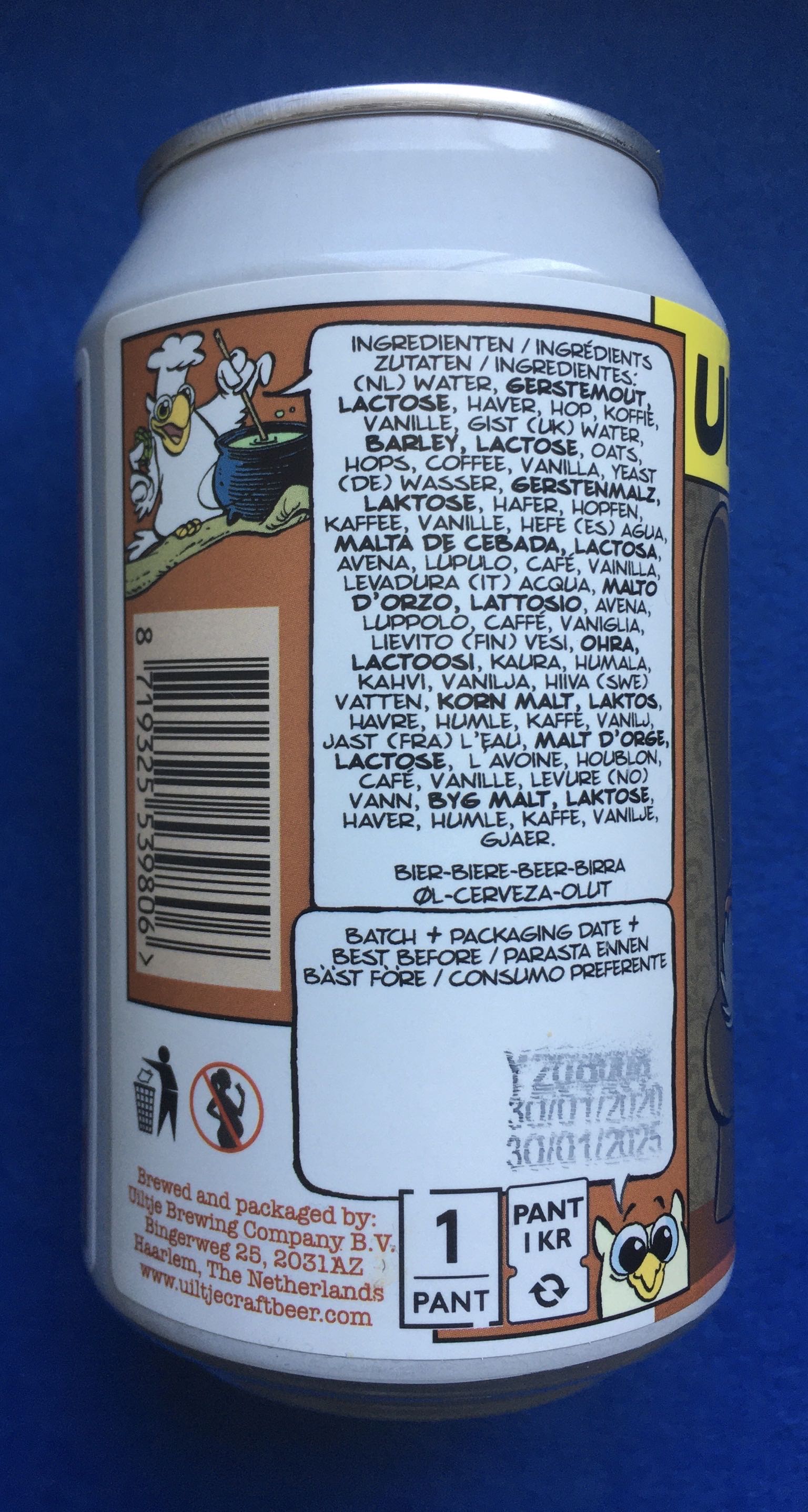 Grandpa’s Caffeine Fix - Uiltje Brewing Company (330 mL) alcohol collectible [Barcode 8719325539806] - Main Image 4