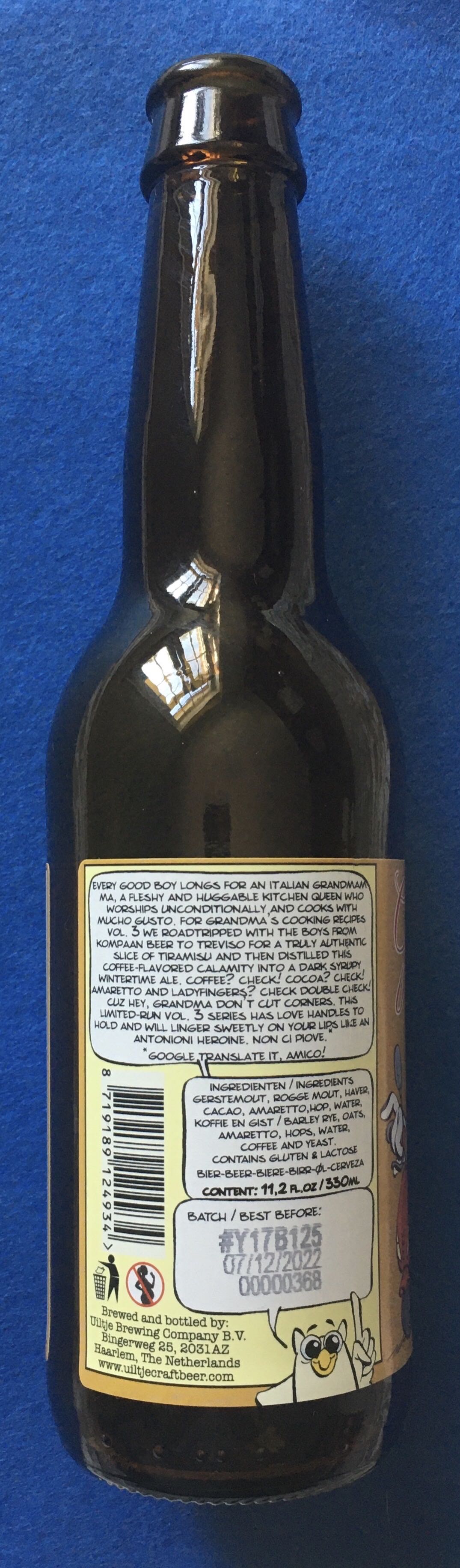 Grandma’s Cooking Recipes Vol.3 - Uiltje Brewing Company (330 mL) alcohol collectible [Barcode 8719189124934] - Main Image 4