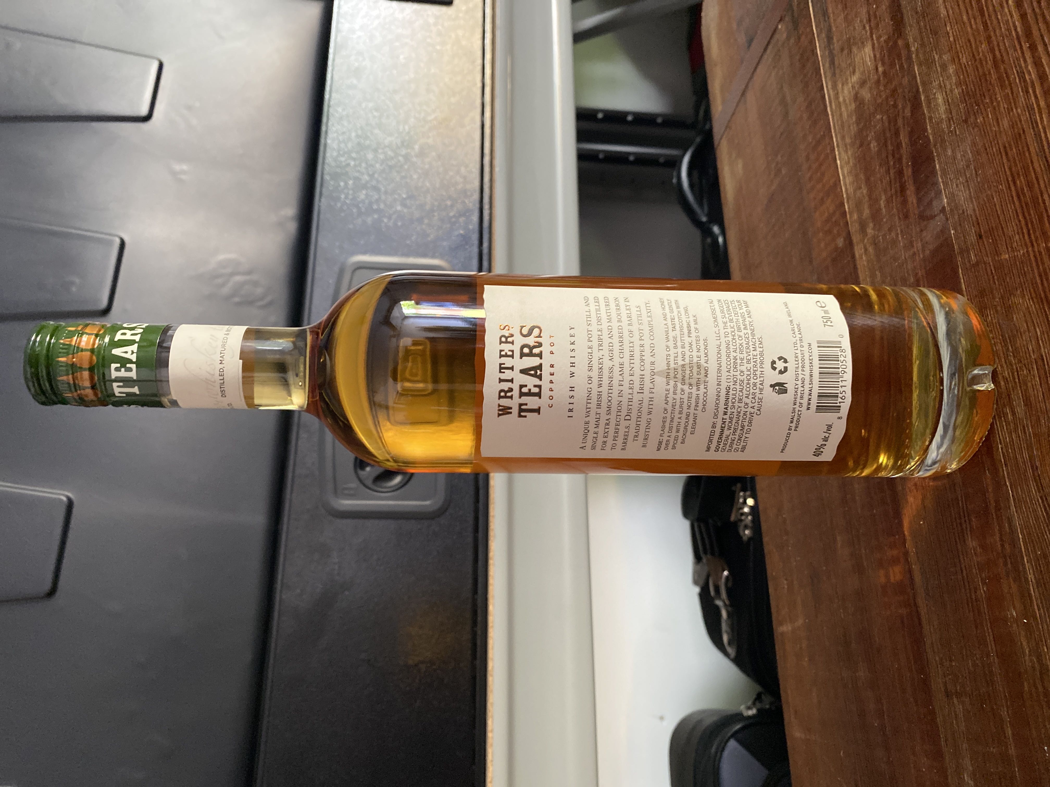 Writers Tears - Walsh Whiskey Distillery (750mL) alcohol collectible [Barcode 816511905280] - Main Image 2