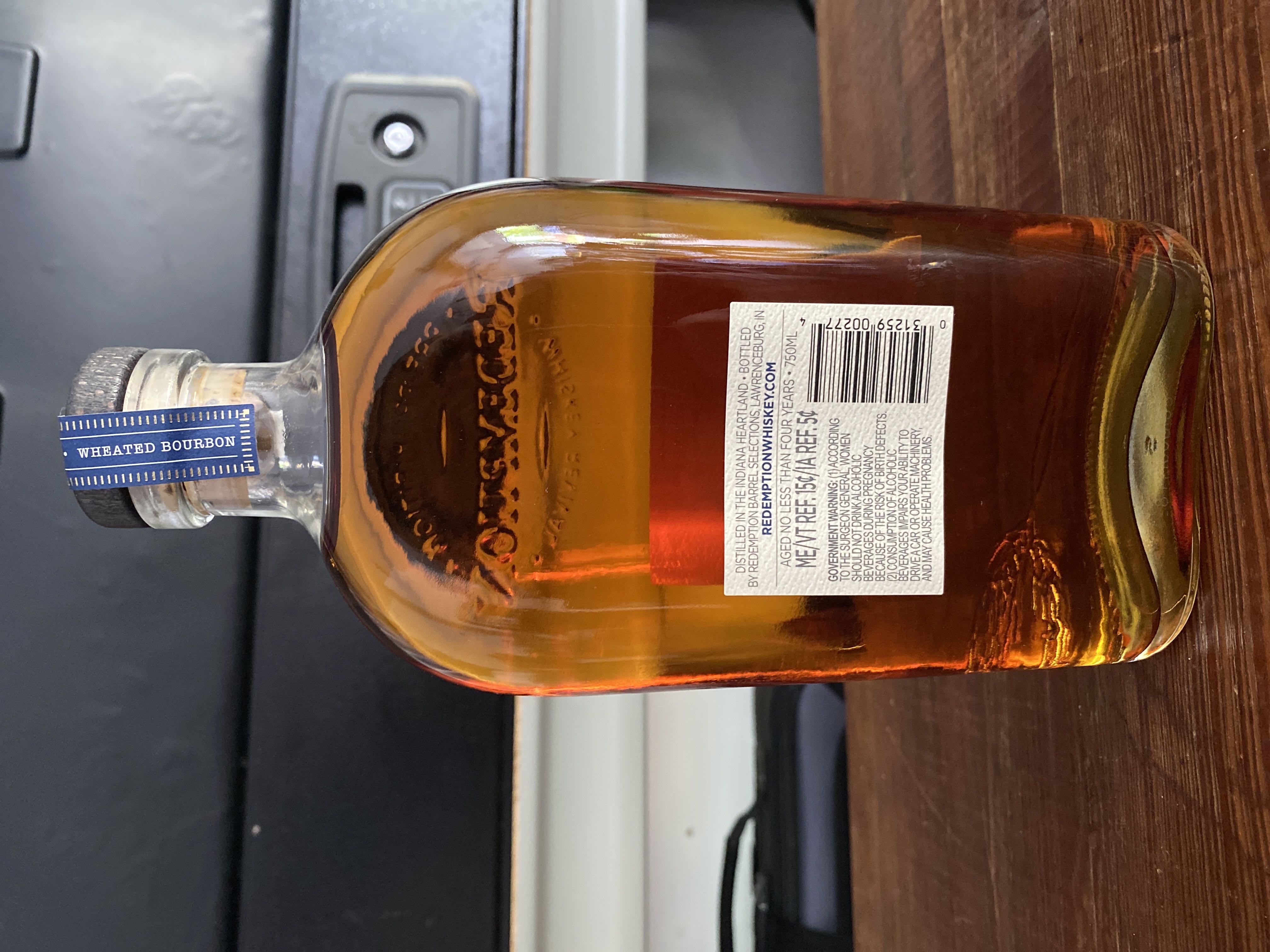 Redemption Wheated Bourbon Whiskey - Redemption Barrel Selections (750mL) alcohol collectible [Barcode 031259002774] - Main Image 2