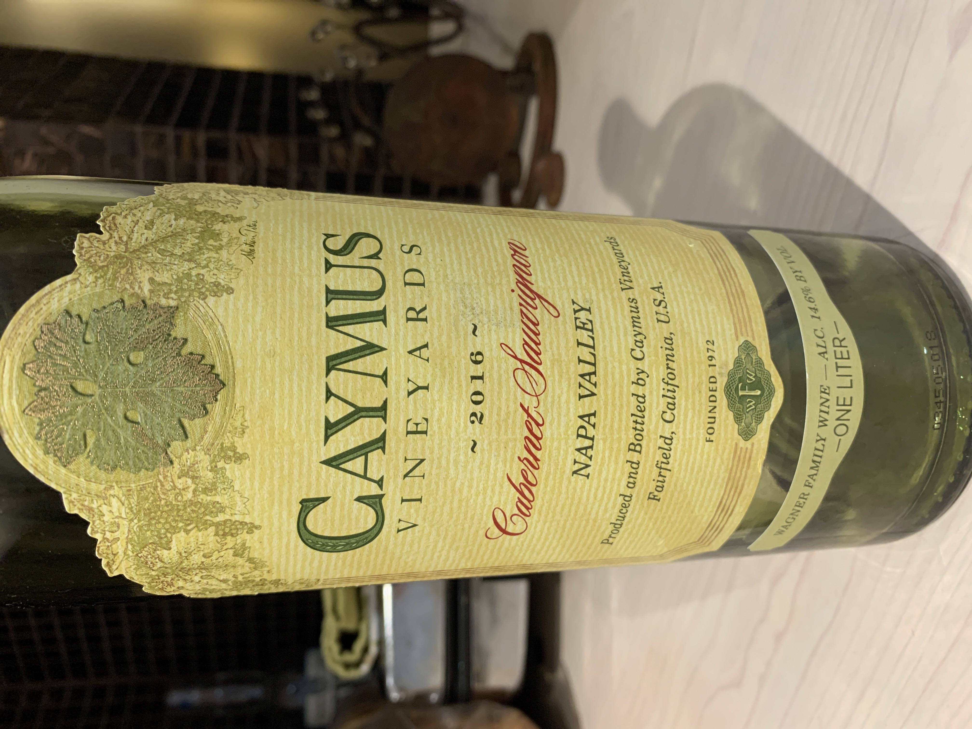 Caymus  (1 L) alcohol collectible [Barcode 017224412106] - Main Image 2