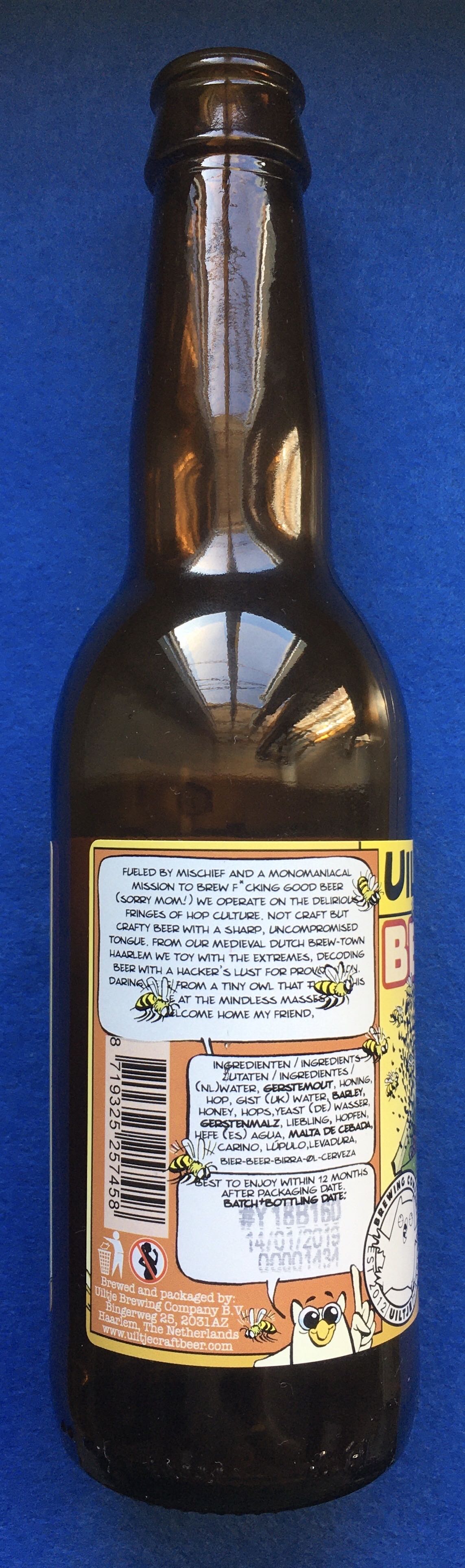 Bee Keeper - Uiltje Brewing Company (330 mL) alcohol collectible [Barcode 8719325257458] - Main Image 3