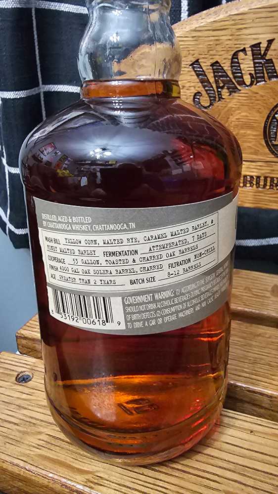 Chattanooga Whiskey - Chattanooga Riverfront Distillery (750 mL) alcohol collectible [Barcode 853192006189] - Main Image 3