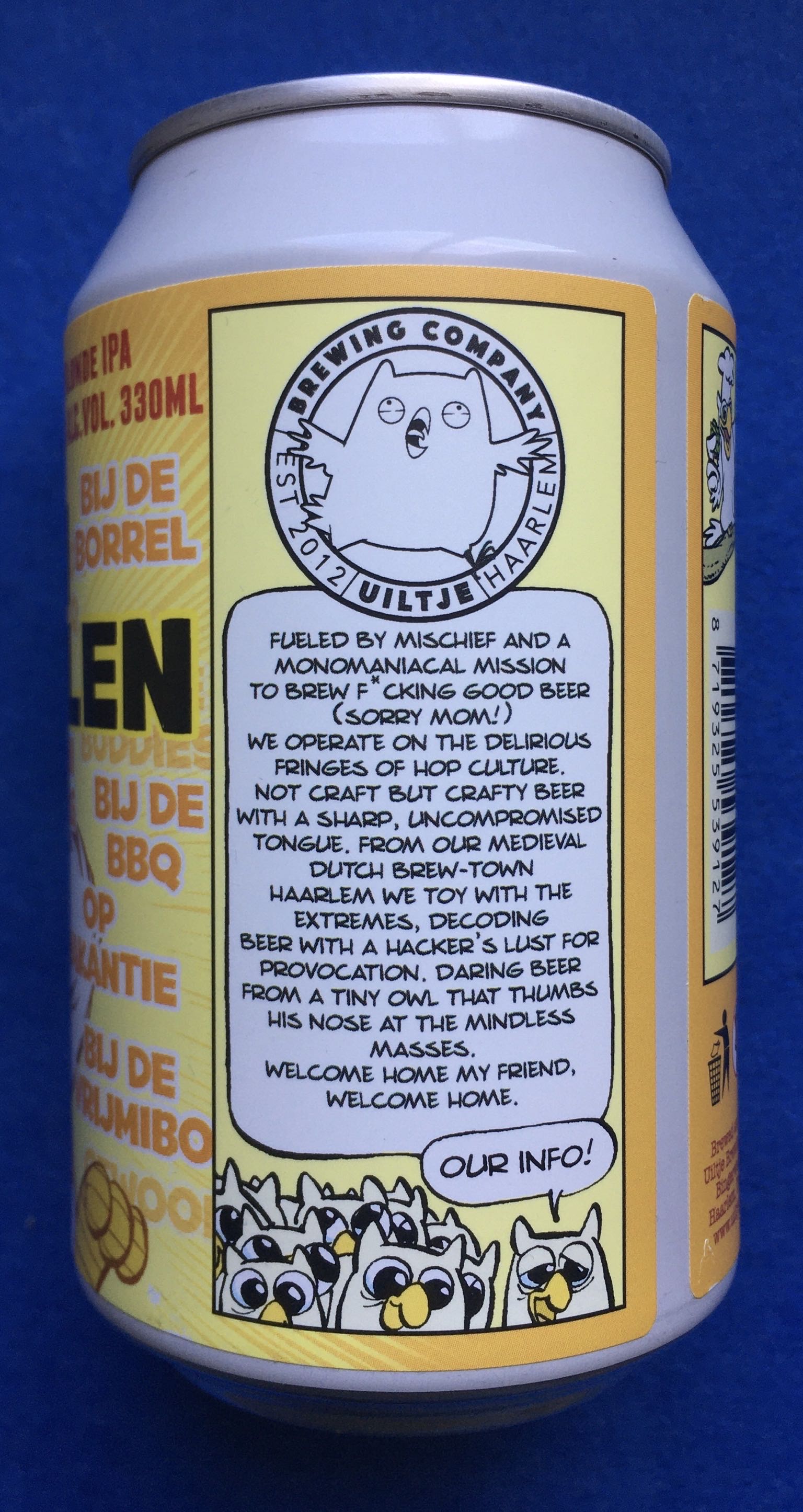 FF Chillen Met Je Billen - Uiltje Brewing Company (330 mL) alcohol collectible [Barcode 8719325539127] - Main Image 3