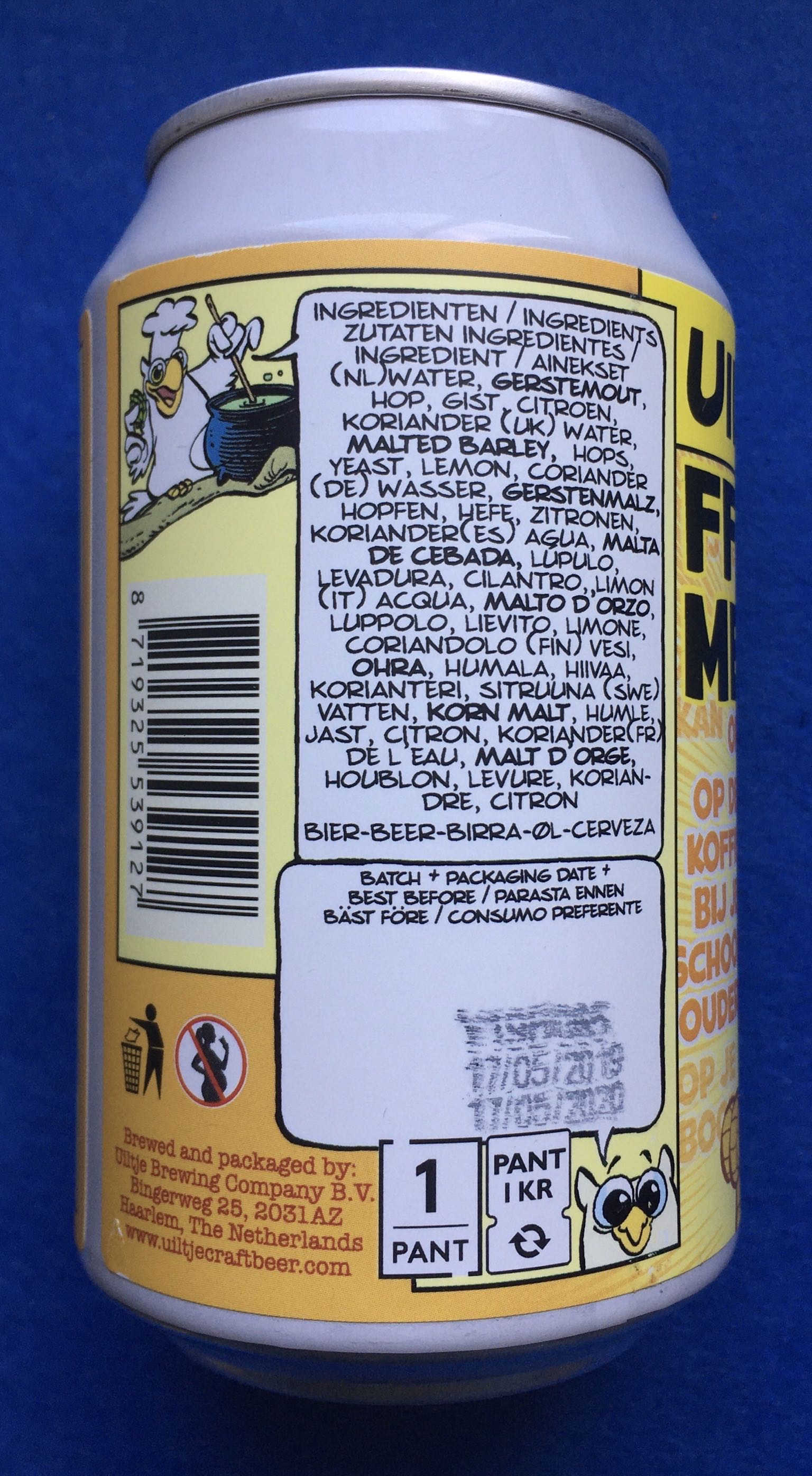 FF Chillen Met Je Billen - Uiltje Brewing Company (330 mL) alcohol collectible [Barcode 8719325539127] - Main Image 4