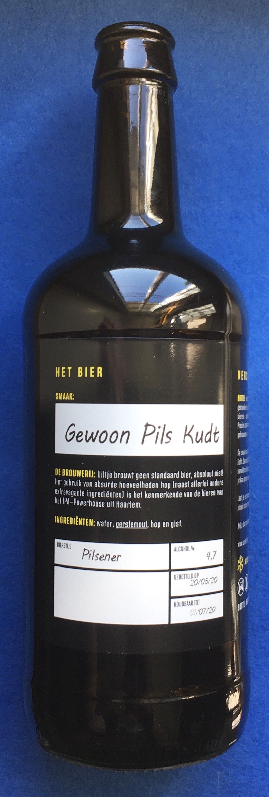 Gewoon Pils Kudt - Uiltje Brewing Company (500 mL) alcohol collectible - Main Image 3
