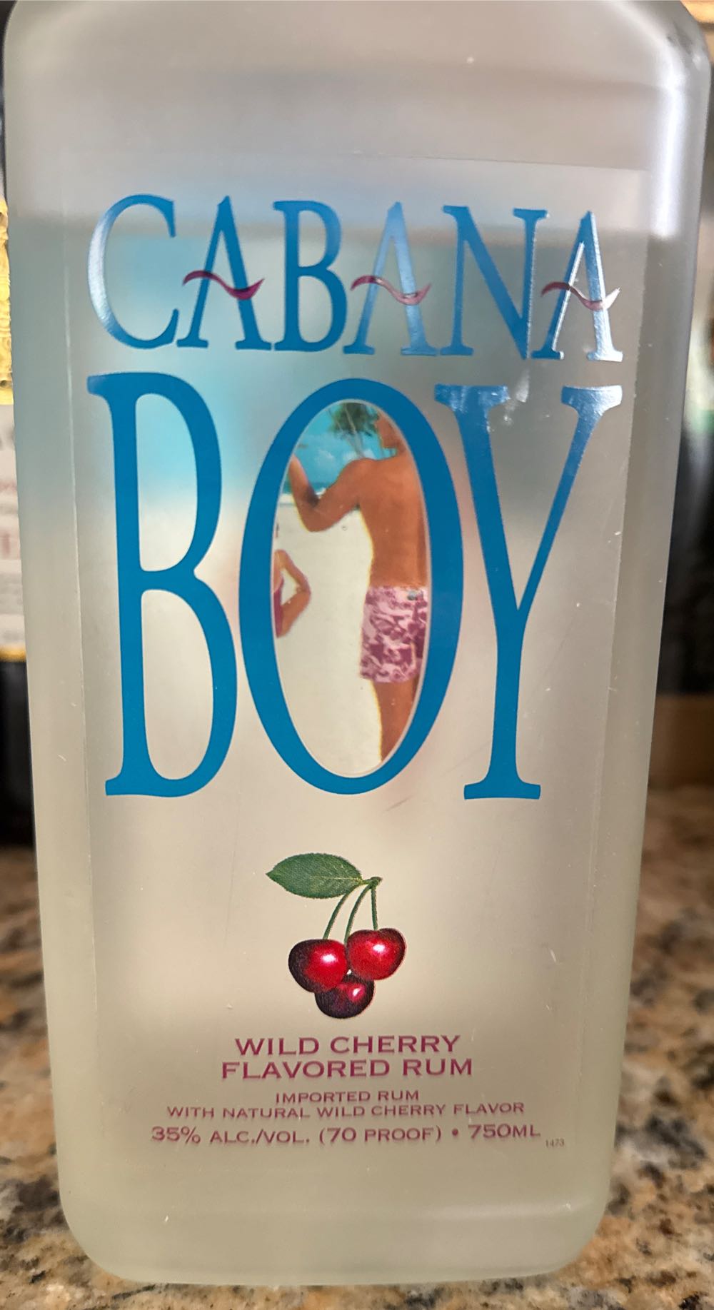Cabana Boy Wild Cherry Rum - White Rock Distilleries (750 mL) alcohol collectible - Main Image 2