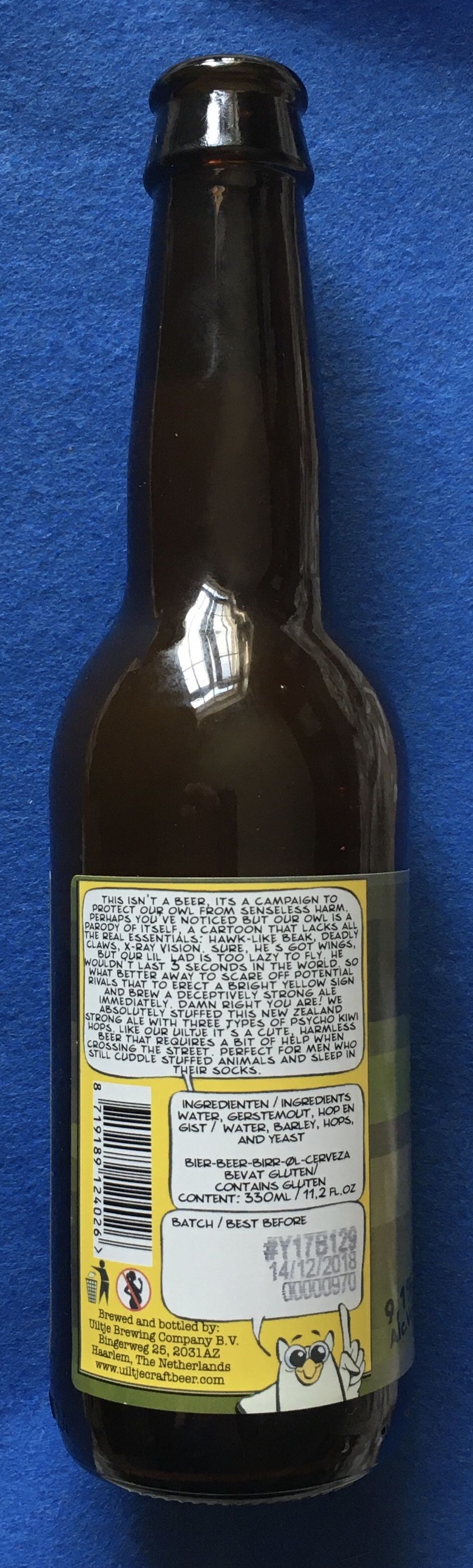 Caution Kiwi Crossing - Uiltje Brewing Company (330 mL) alcohol collectible [Barcode 8719189124026] - Main Image 4