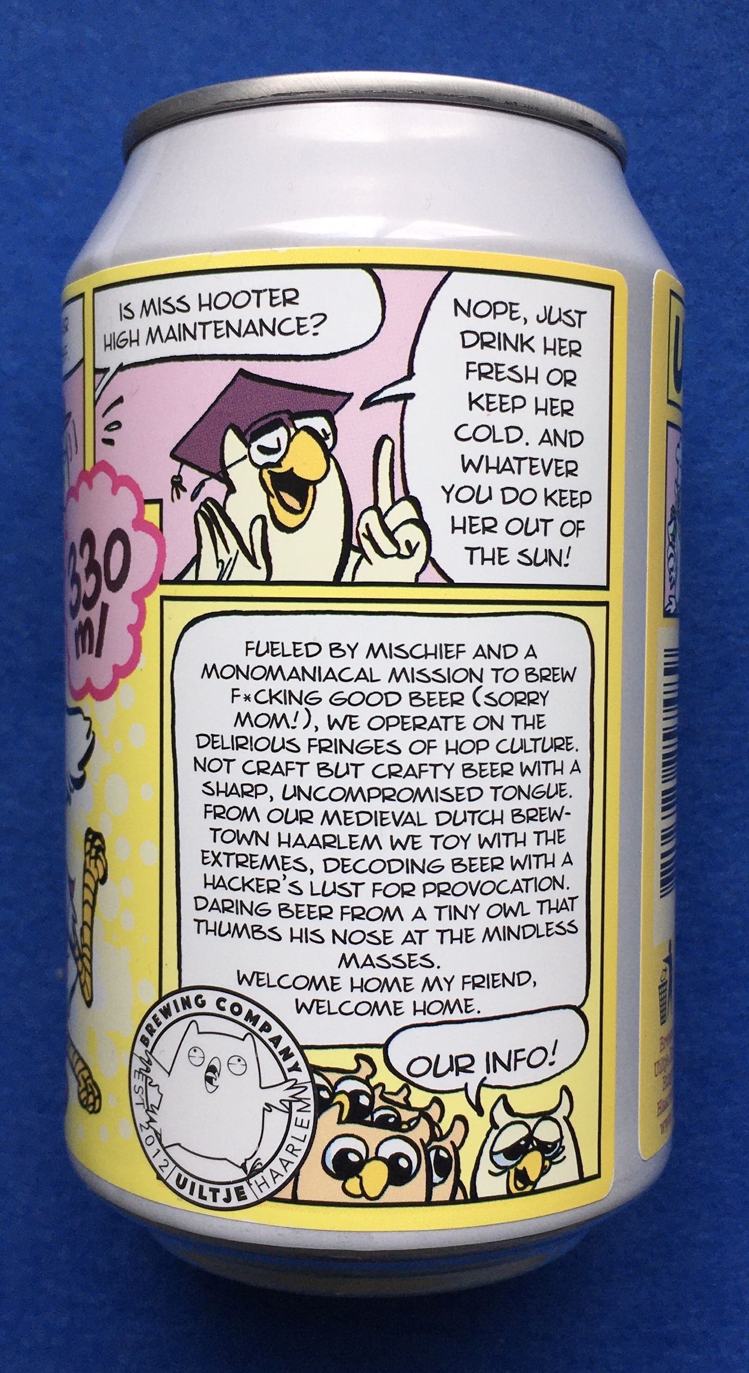 Miss Hooter - Uiltje Brewing Company (330 mL) alcohol collectible [Barcode 8719325257489] - Main Image 3