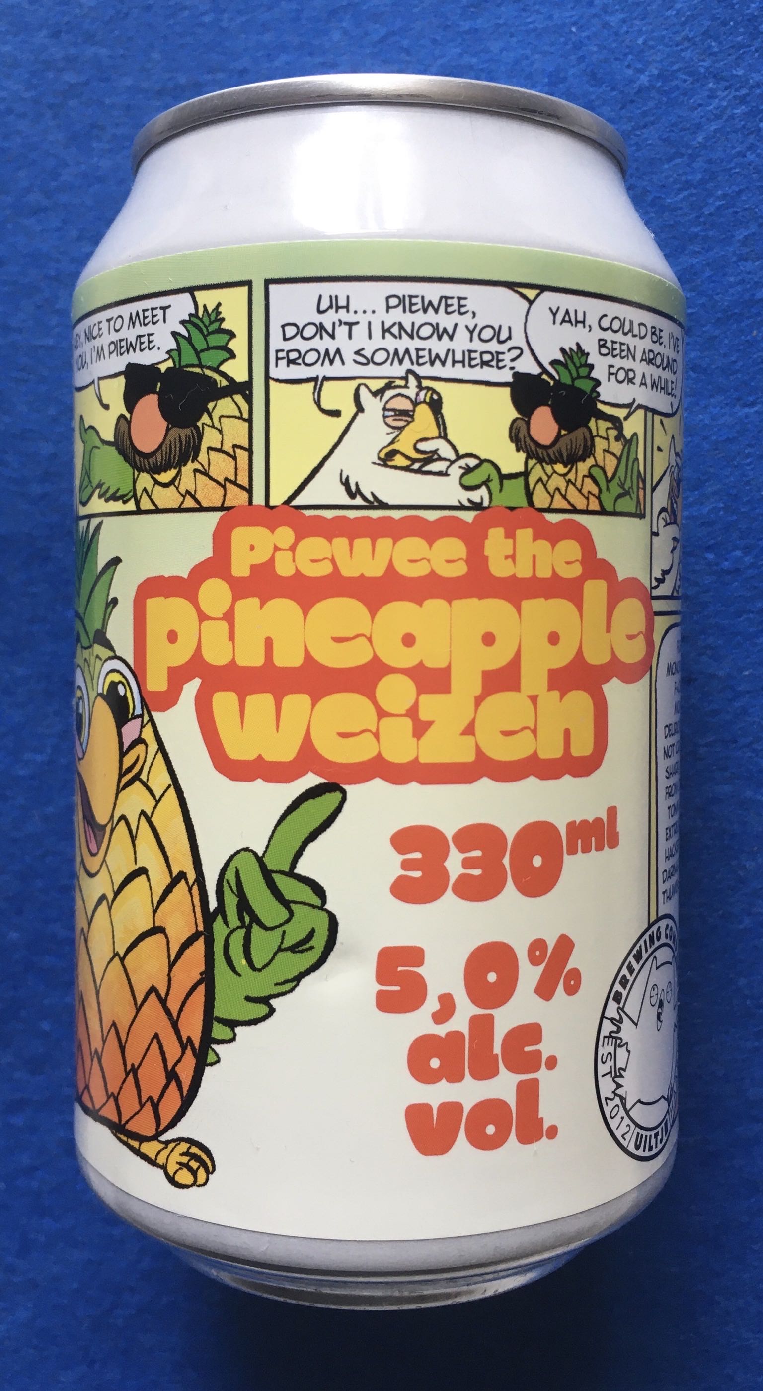 Piewee The Pineapple Weizen - Uiltje Brewing Company (330 mL) alcohol collectible [Barcode 8719325539462] - Main Image 2