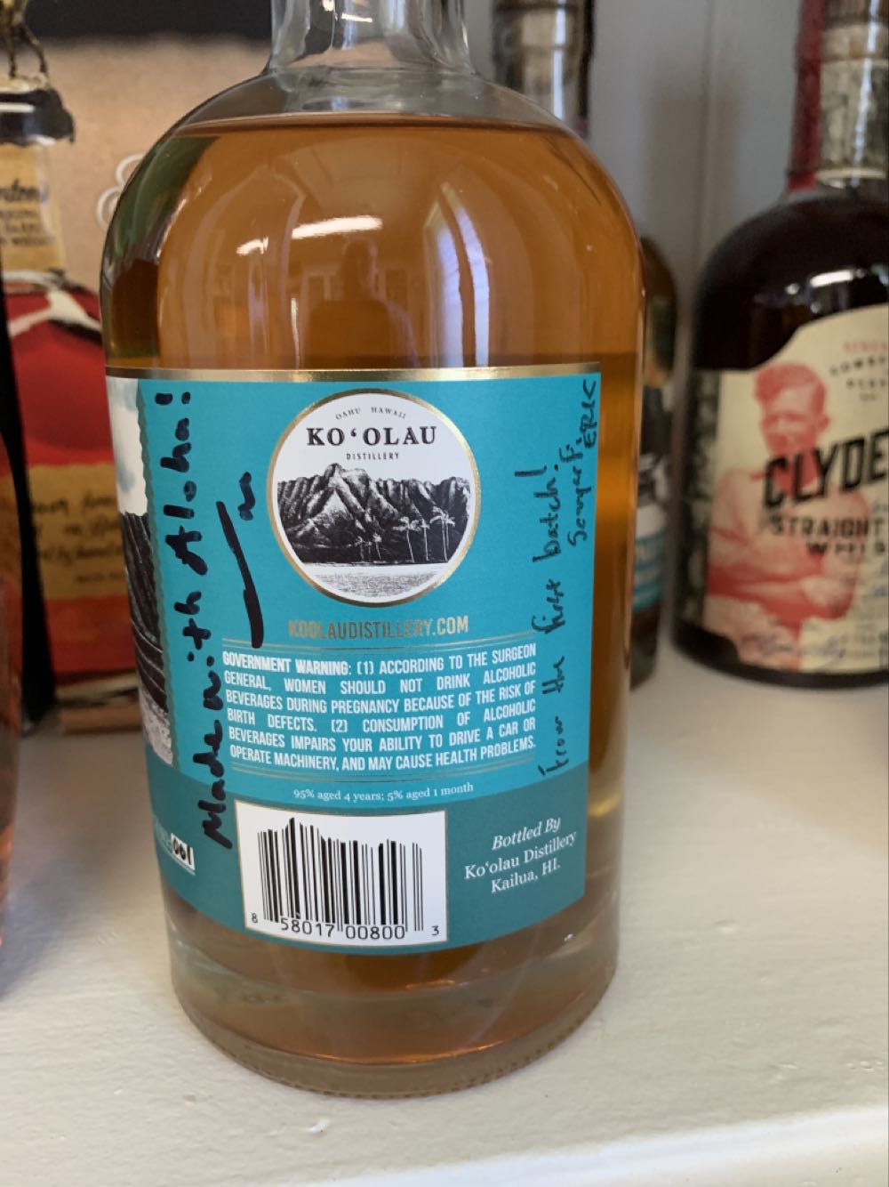 Old Pali Road Whiskey - Ko’olau Distillery (750mL) alcohol collectible [Barcode 858017008003] - Main Image 2
