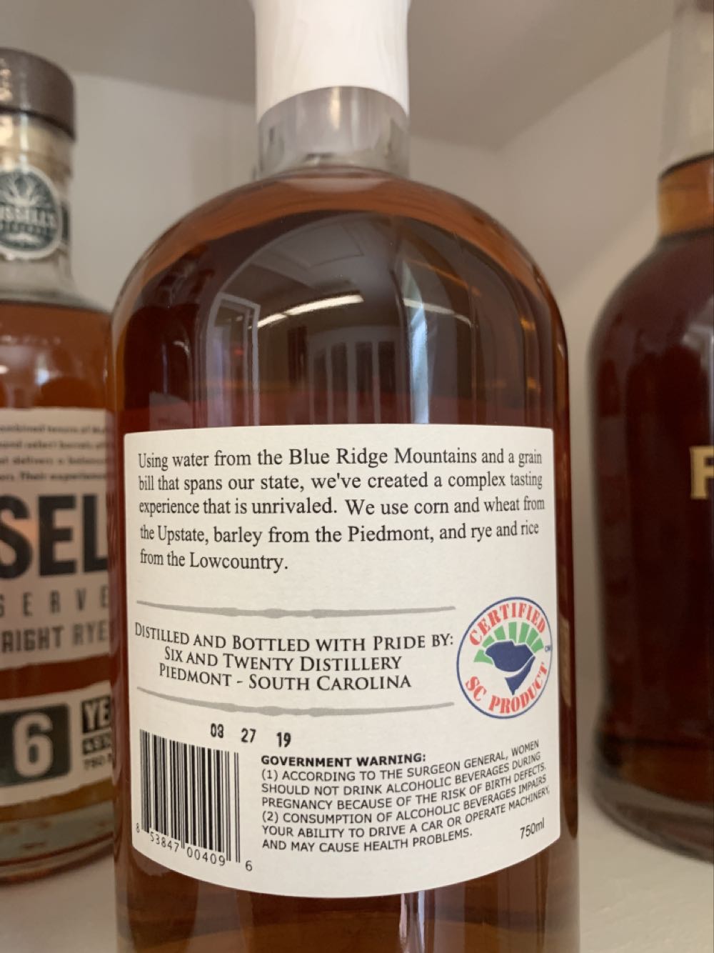 Six & Twenty 5 Grain Bourbon Whiskey - Six And Twenty Distillery (750 mL) alcohol collectible [Barcode 853847004096] - Main Image 2