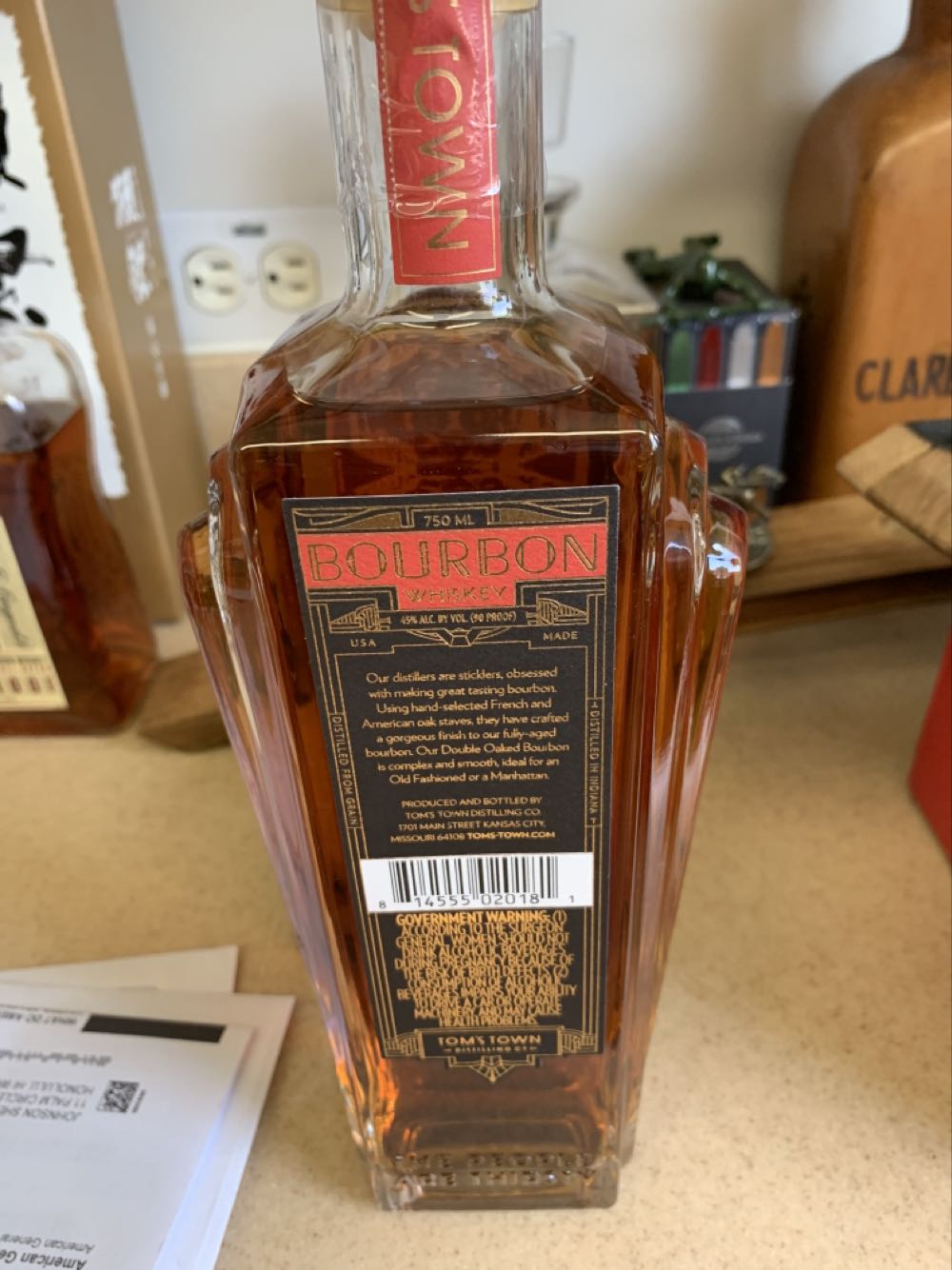 Tom’s Town - Tom’s Town Distillery (750 mL) alcohol collectible [Barcode 814555020181] - Main Image 2