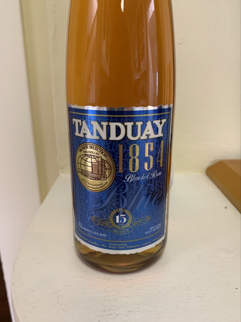 Tanduay 1854 Blended Rum 15 Year - Tanduay Distillers Inc (700 mL) alcohol collectible [Barcode 4800220544751] - Main Image 2