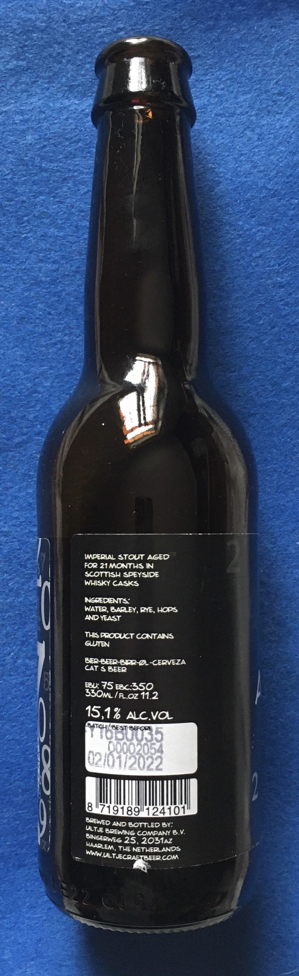 Al9or1thm GlenFarclas BA - Uiltje Brewing Company (330 mL) alcohol collectible [Barcode 8719189124101] - Main Image 3