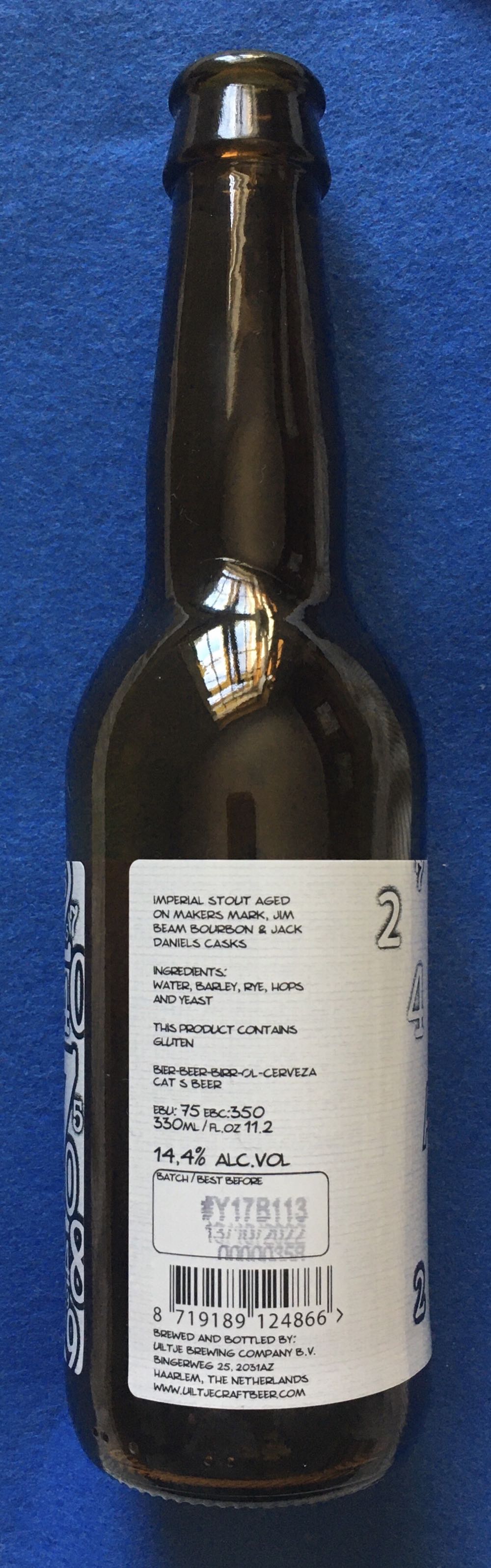 Al9or1thm Bourbon BA - Uiltje Brewing Company (330 mL) alcohol collectible [Barcode 8719189124866] - Main Image 3