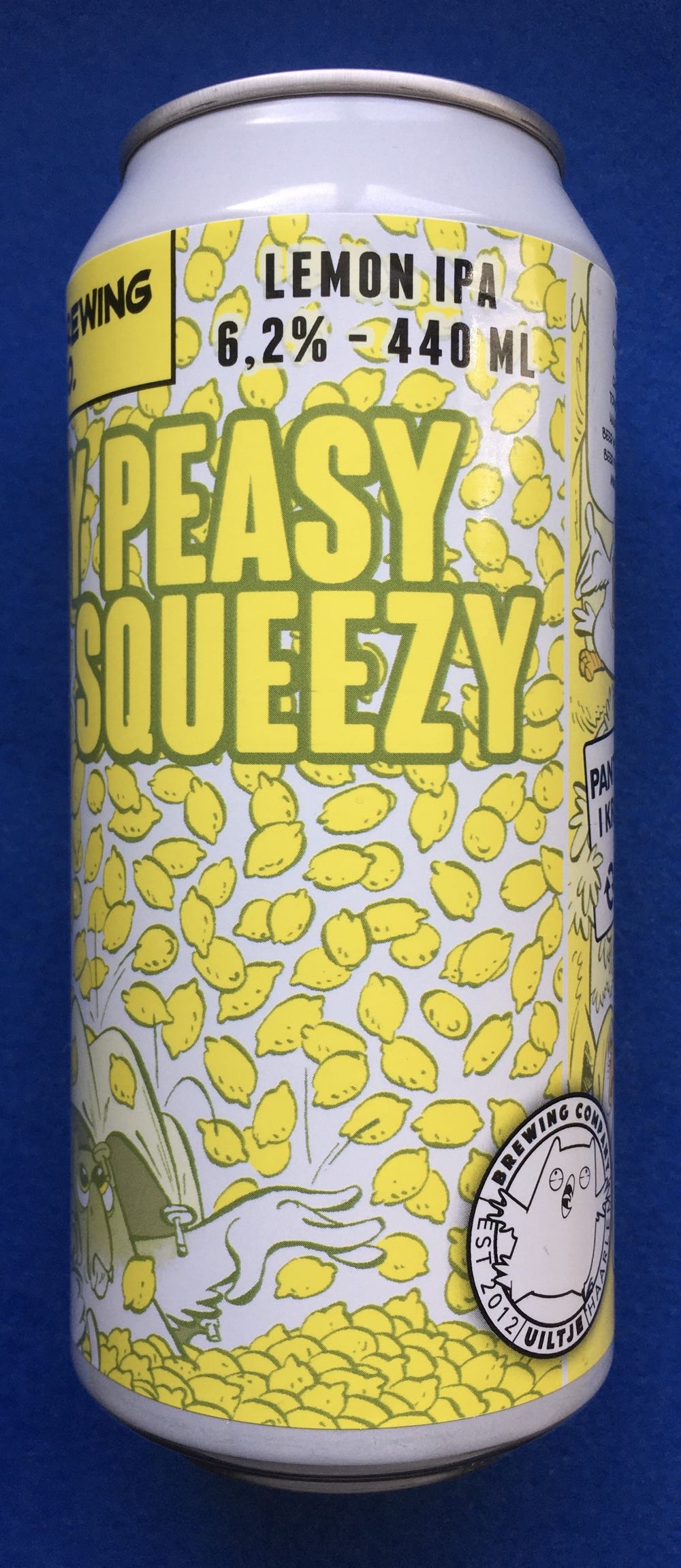 Easy Peasy Lemon Squeezy - Uiltje Brewing Company (440 mL) alcohol collectible [Barcode 8719325257892] - Main Image 2