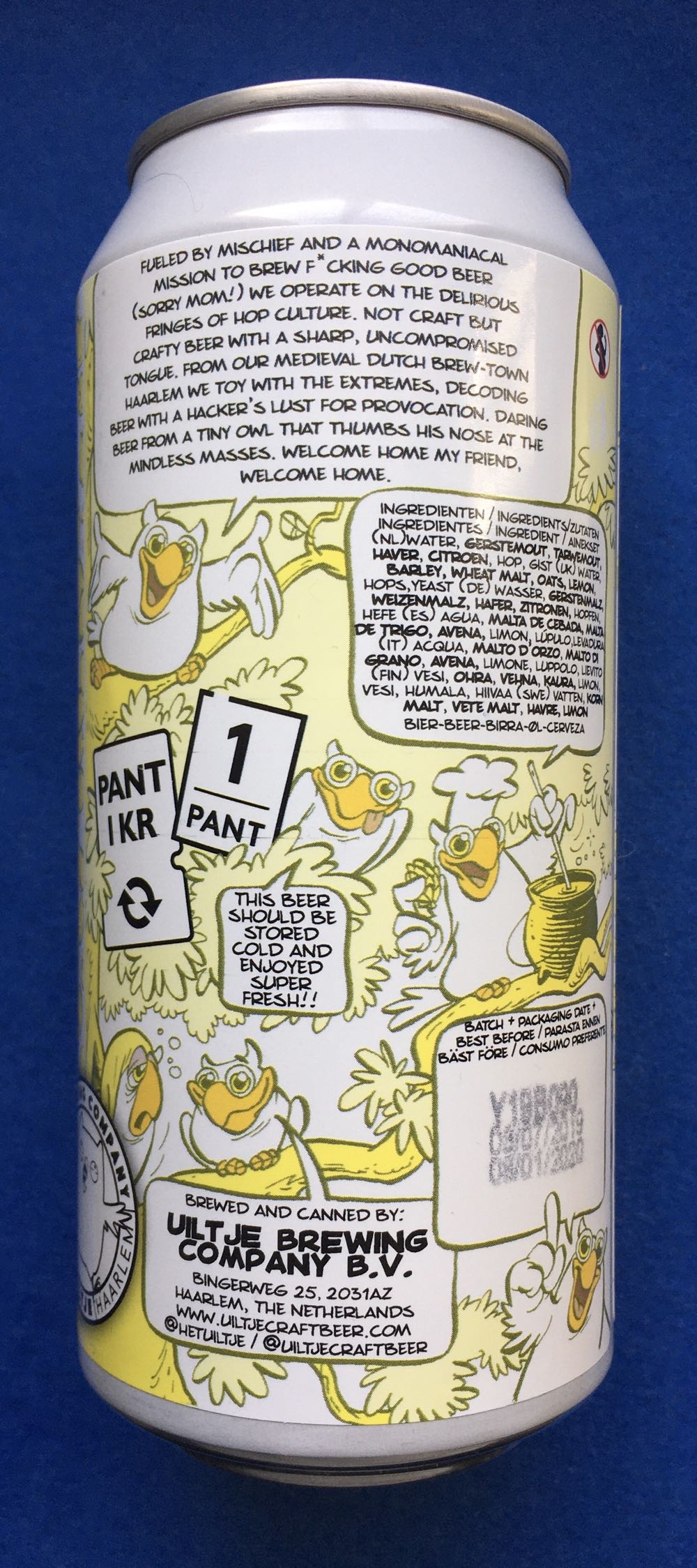 Easy Peasy Lemon Squeezy - Uiltje Brewing Company (440 mL) alcohol collectible [Barcode 8719325257892] - Main Image 3