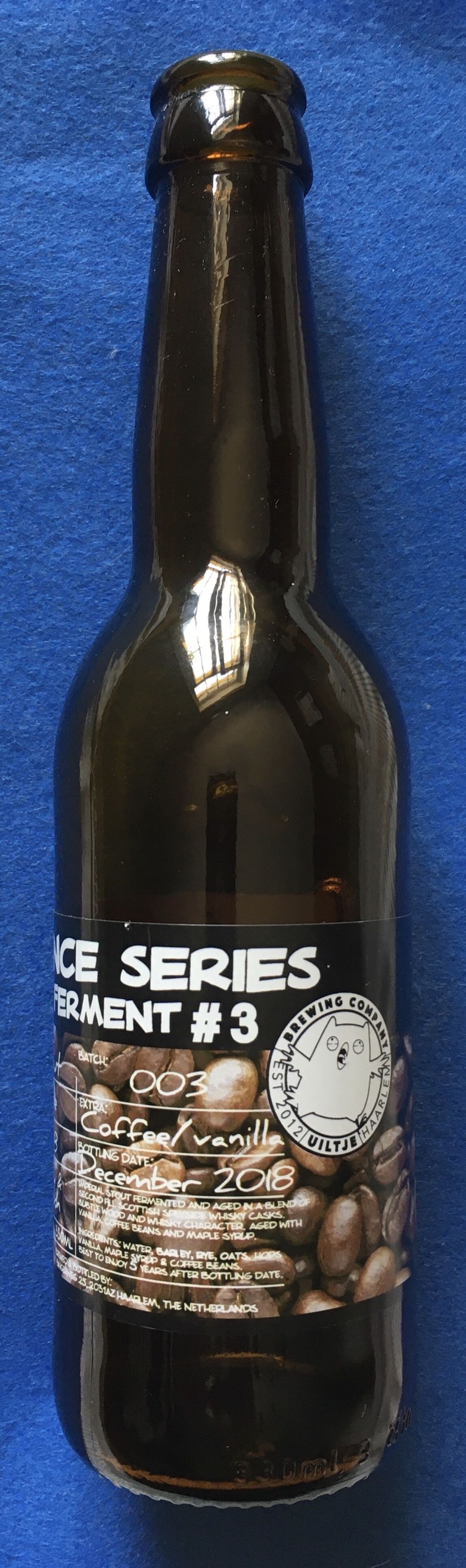Sequence Series Cask Ferment # 3 - Uiltje Brewing Company (330 mL) alcohol collectible [Barcode 8719325257533] - Main Image 2