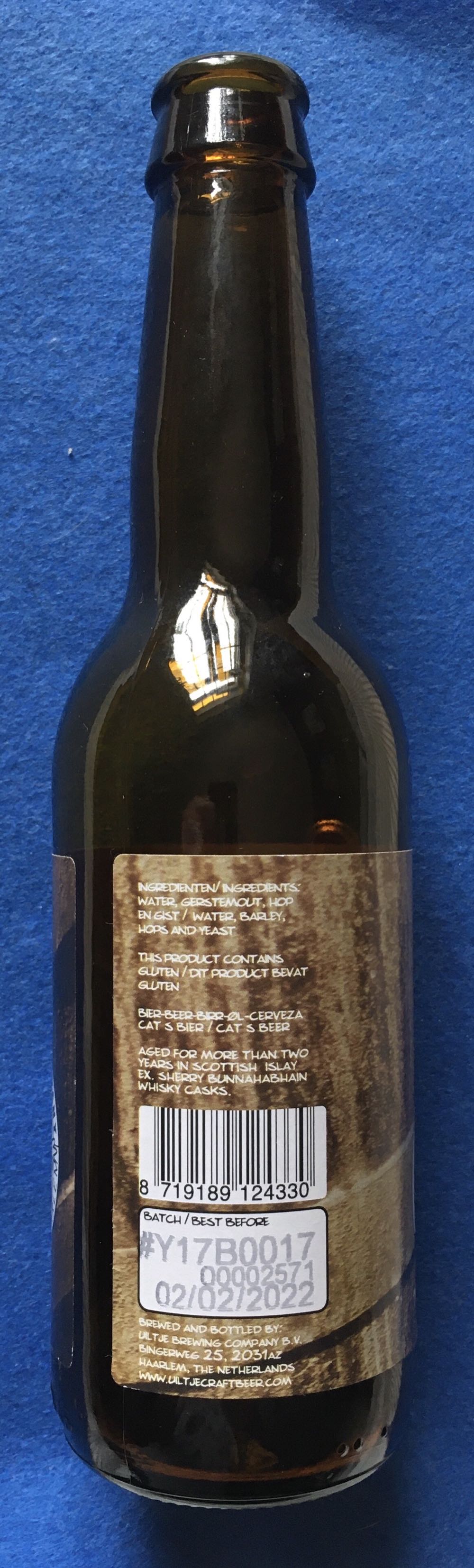 Oh! Buurman Wat Doet U Nu? Aged In Bunnahabhain Whisky Casks - Uiltje Brewing Company (330 mL) alcohol collectible [Barcode 8719189124330] - Main Image 3