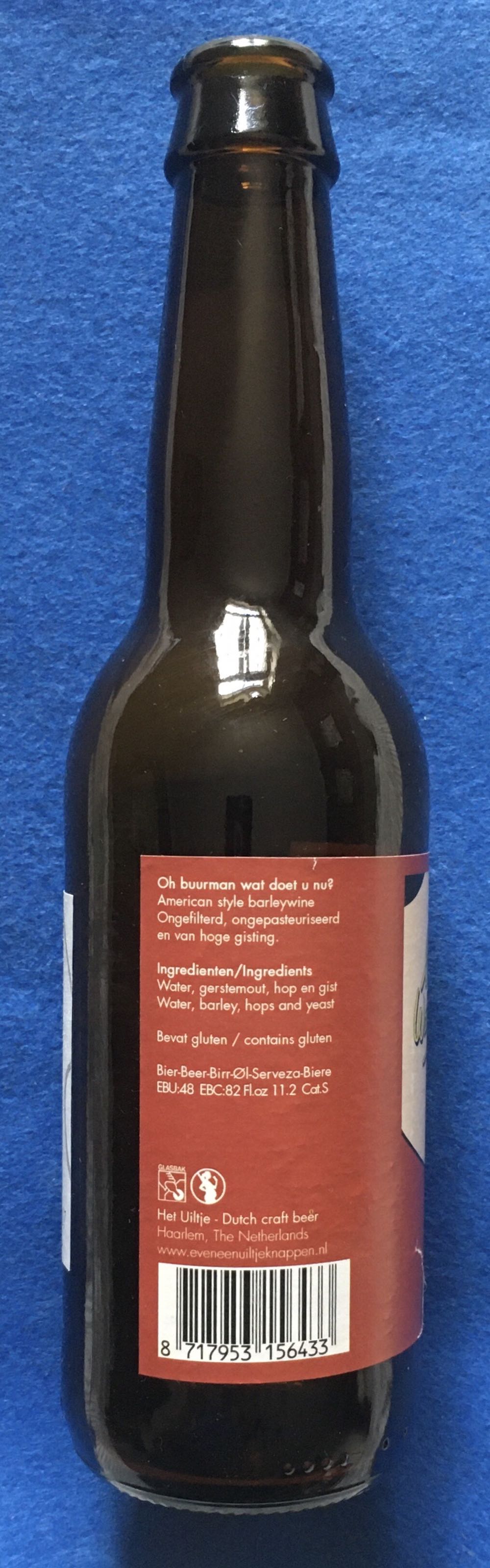 Oh! Buurman, Wat Doet U Nu? - Uiltje Brewing Company (330 mL) alcohol collectible [Barcode 8717953156433] - Main Image 2