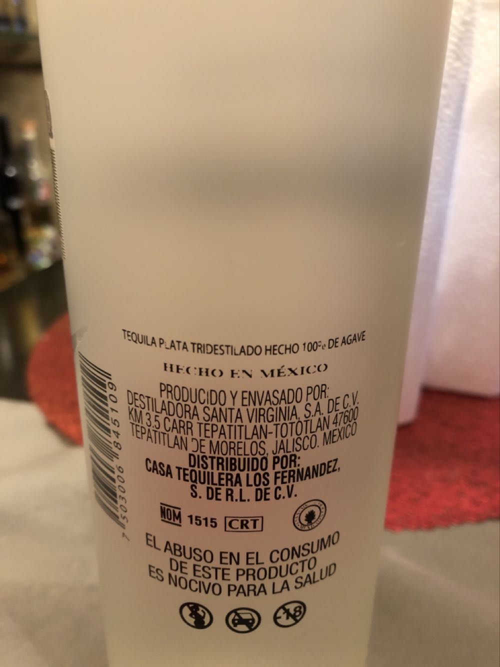 Los Fernández - Nom 1515 (750 mL) alcohol collectible [Barcode 7503006845109] - Main Image 3