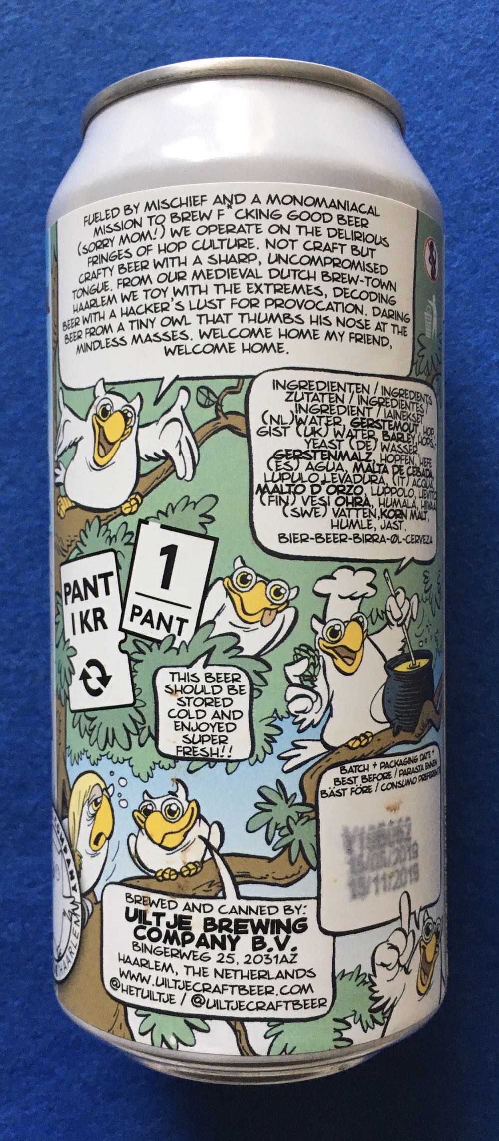 Nelson The North American Beaver - Uiltje Brewing Company (440 mL) alcohol collectible [Barcode 8719325539141] - Main Image 3