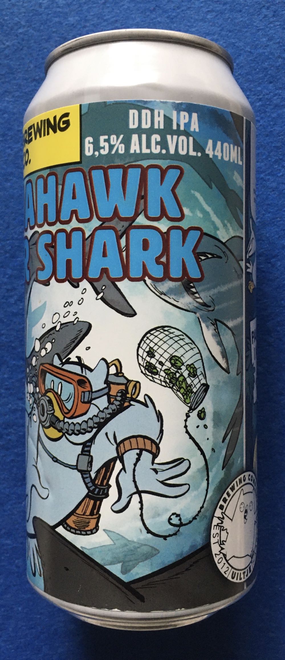 Tomahawk Tiger Shark - Uiltje Brewing Company (440 mL) alcohol collectible [Barcode 8719325539240] - Main Image 2