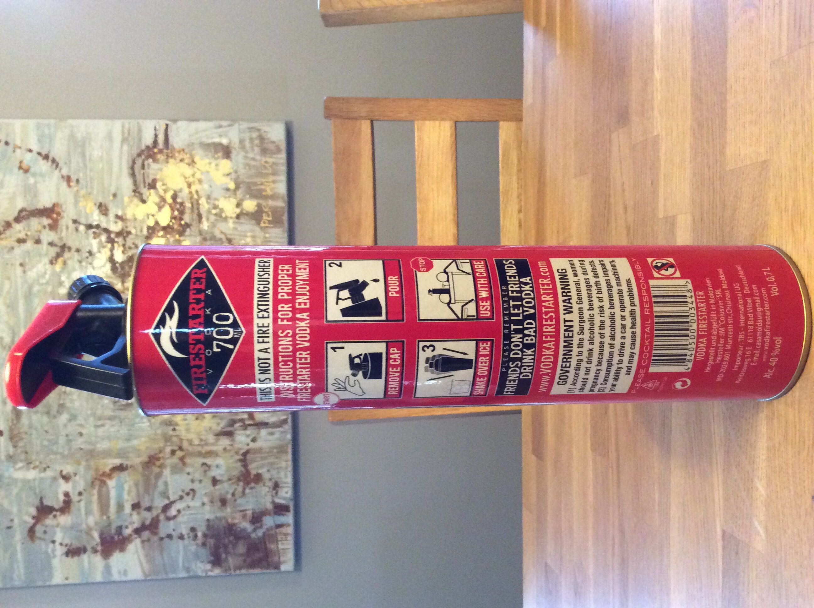 Firestarter Vodka - IM Colusvin SRL (700 mL) alcohol collectible [Barcode 4840500003448] - Main Image 2