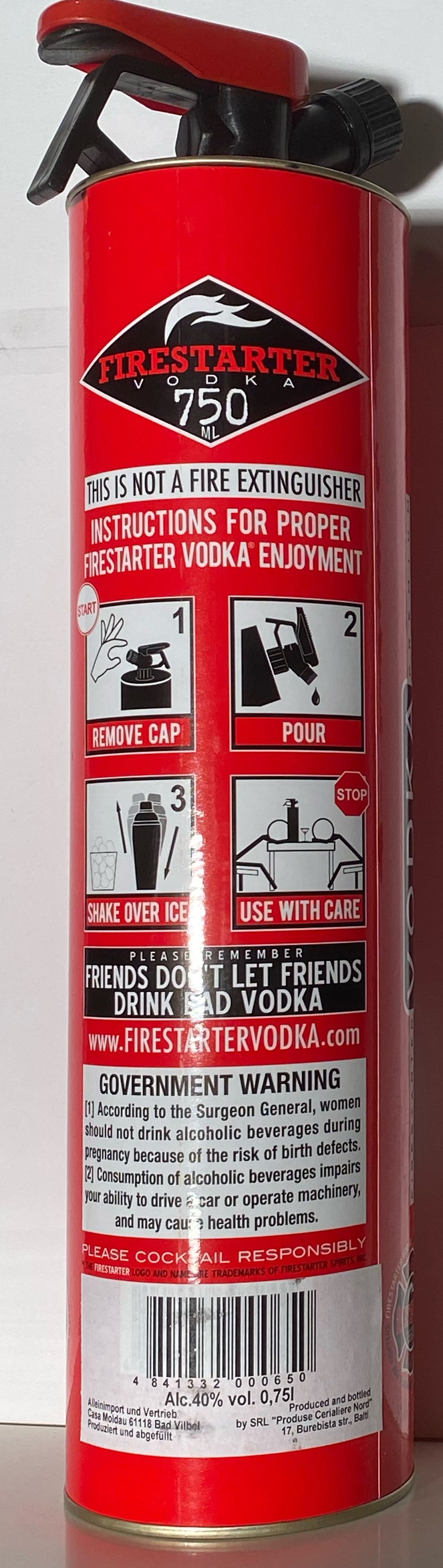Firestarter Vodka - IM Colusvin SRL (700 mL) alcohol collectible [Barcode 4840500003448] - Main Image 4