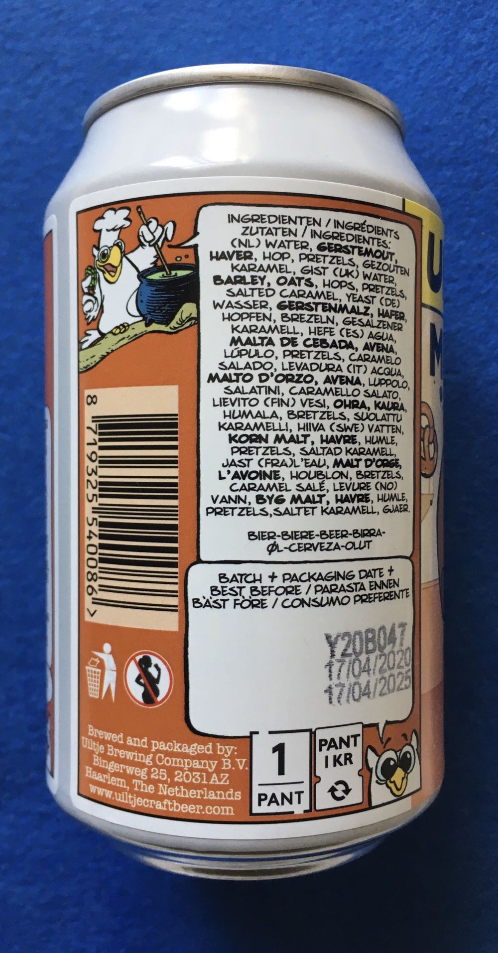 Mind Your Step! Salted Caramel & Pretzel Edition - Uiltje Brewing Company (330 mL) alcohol collectible [Barcode 8719325540086] - Main Image 4