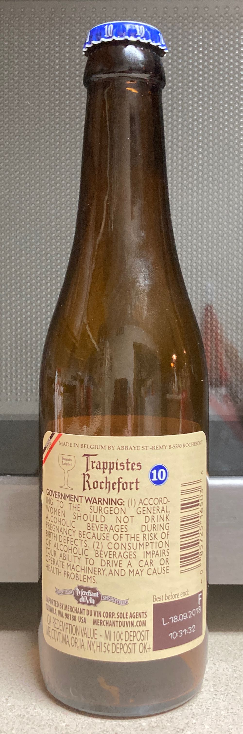 Trappistes Rochefort Belgian Ale - Abbaye St Remy (330 mL) alcohol collectible [Barcode 085725165036] - Main Image 2