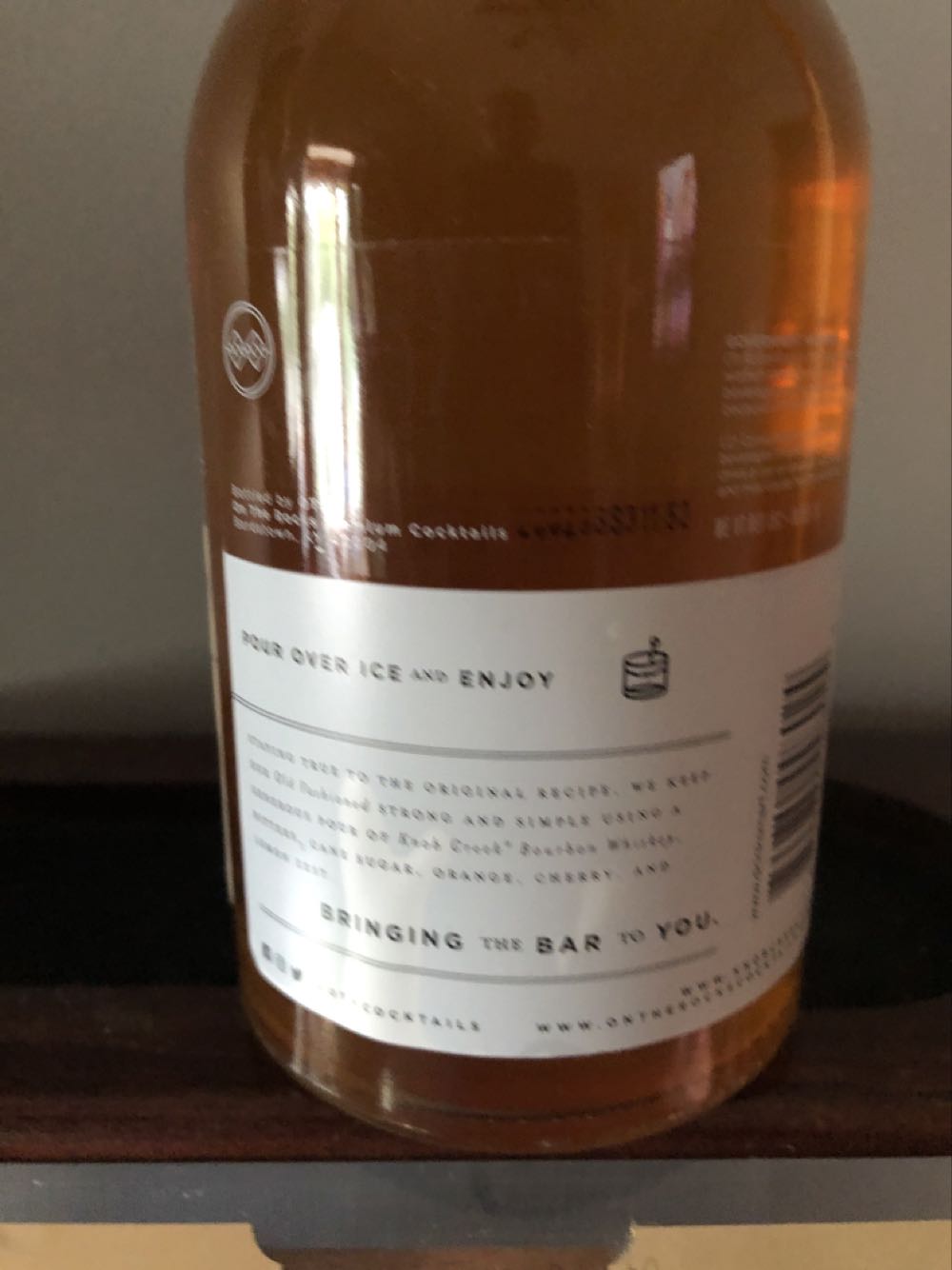 On The Rocks, Old Fashioned Premixed - Whiskey - Knob Creek Distillery (375 mL) alcohol collectible [Barcode 855880008024] - Main Image 2